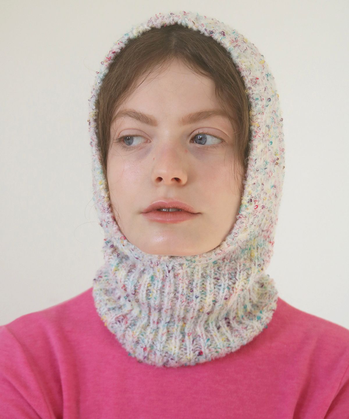 시눈(SINOON) MOUSSE KNIT BALACLAVA (CANDY)