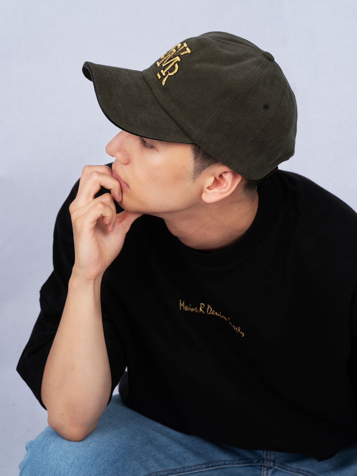 모빈스알(MOVINS.R) AMICUS PEACHED LUX CAP KHAKI