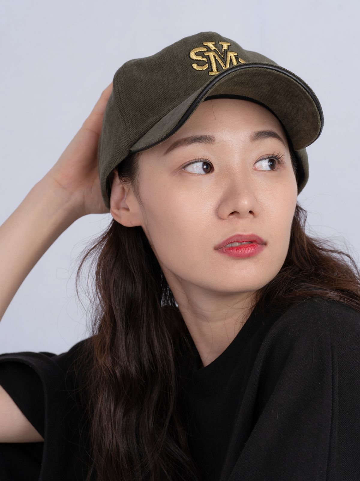모빈스알(MOVINS.R) AMICUS PEACHED LUX CAP KHAKI