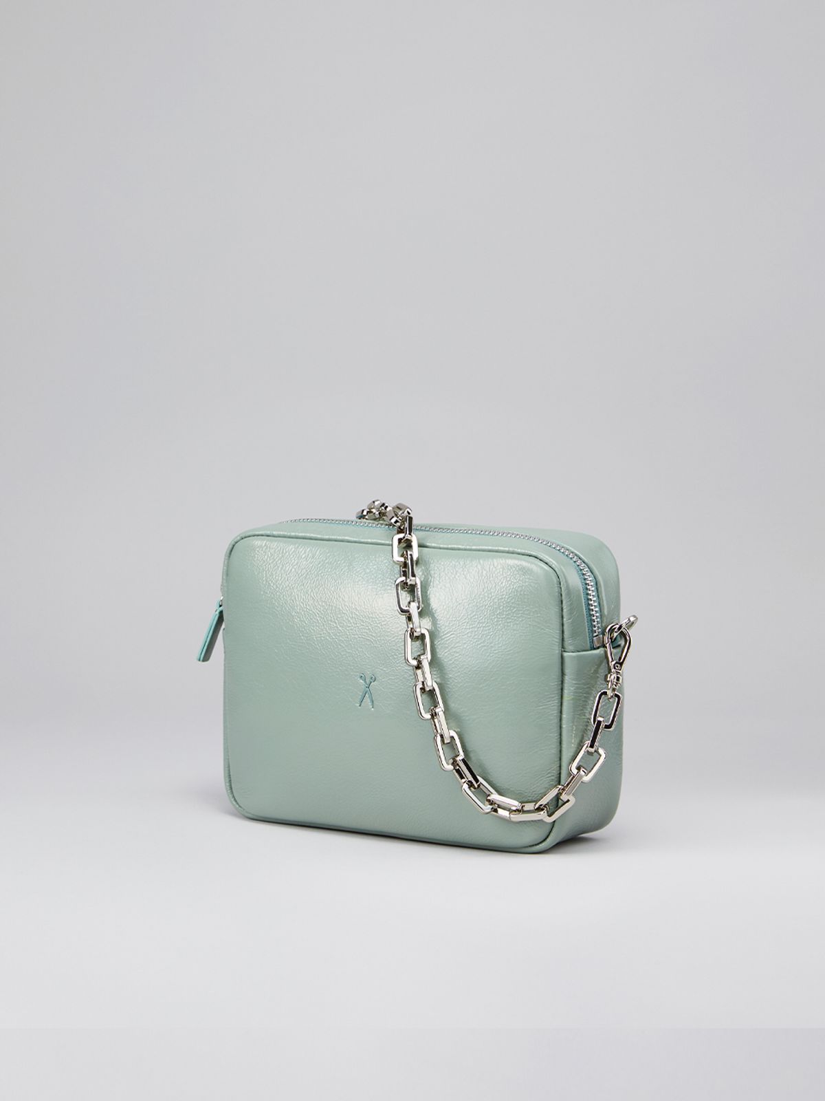 조셉앤스테이시(JOSEPH&STACEY) OZ Mini Square Bag With Chain Iceberg Green
