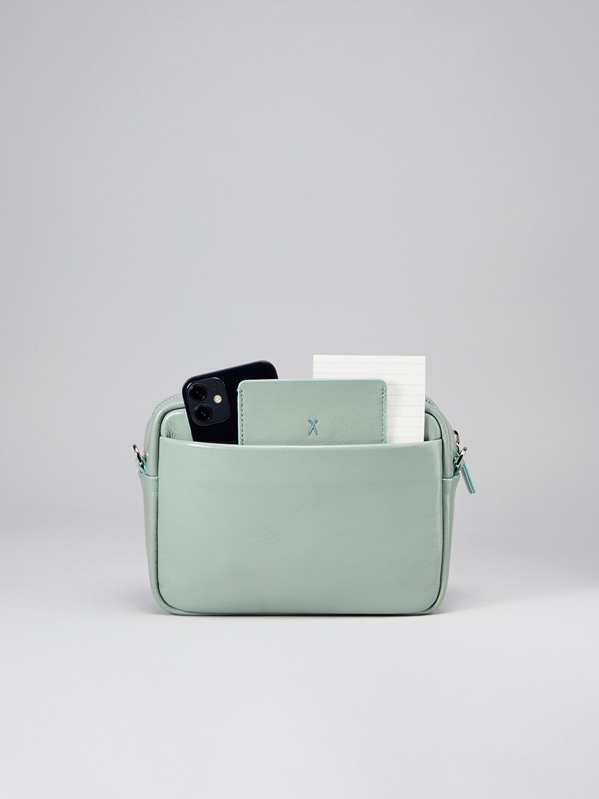 조셉앤스테이시(JOSEPH&STACEY) OZ Mini Square Bag With Chain Iceberg Green