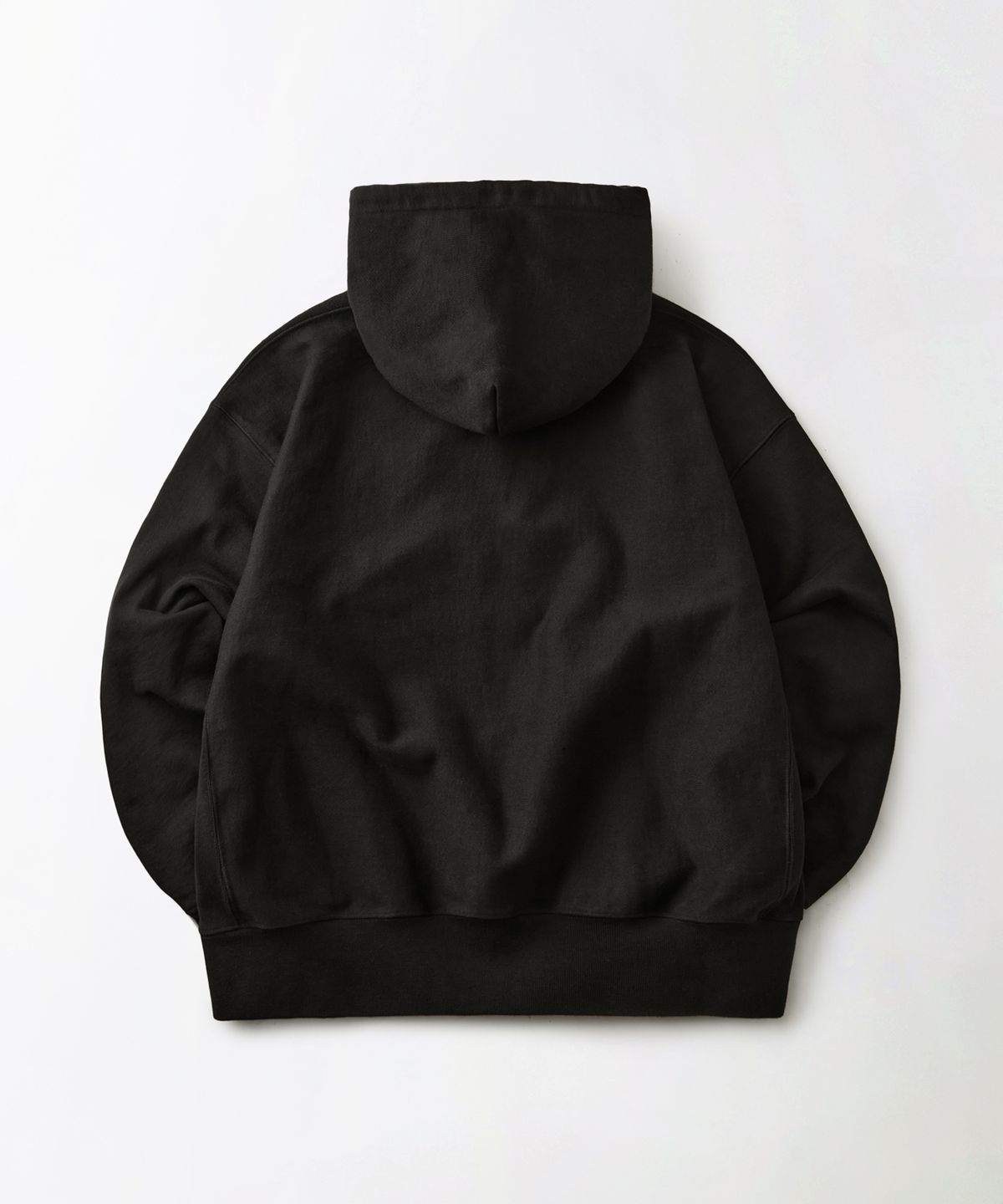 아웃스탠딩(OUTSTANDING) REVERSE HEAVY HOOD SWEAT_BLACK