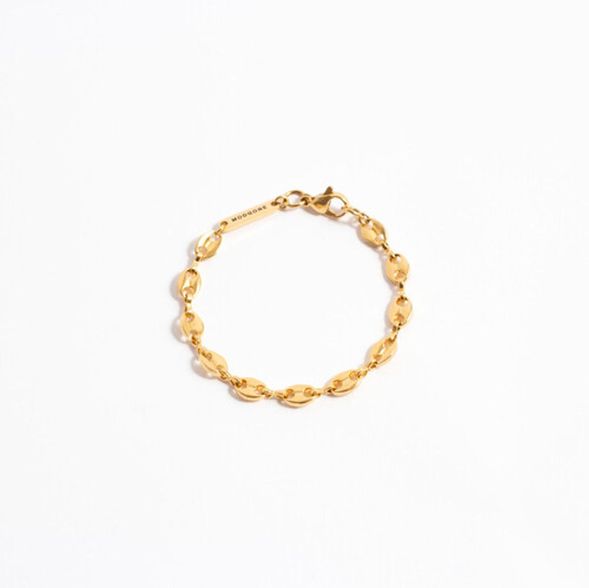 모드곤(MODGONE) 골드톤 빈체인 심플 팔찌  Gold-tone Bean Chains Simple Bracelet