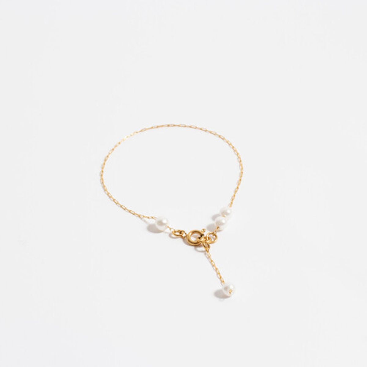 모드곤(MODGONE) 작은 진주 방울 골드톤 팔찌 Tiny Pearls Gold-tone Bracelet