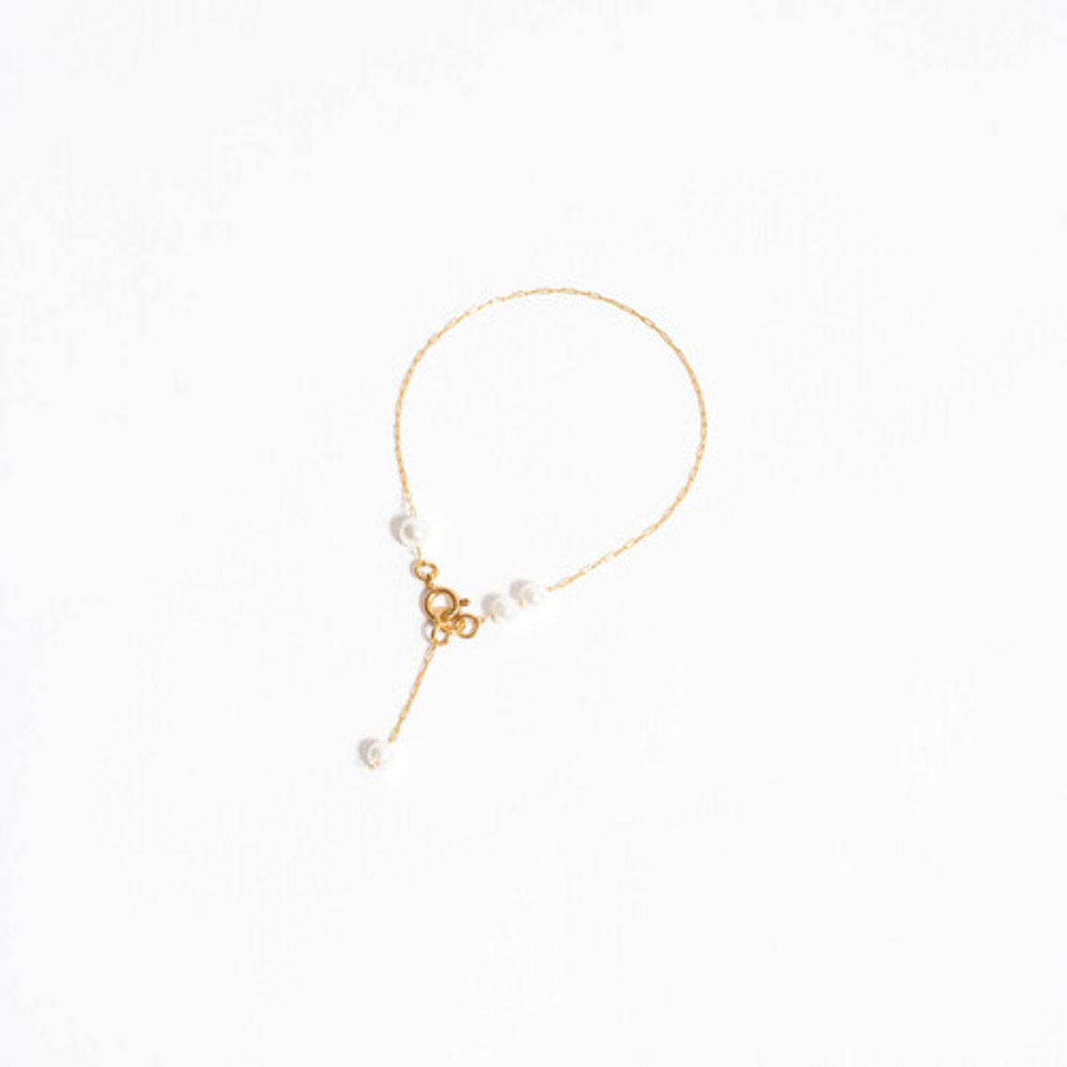 모드곤(MODGONE) 작은 진주 방울 골드톤 팔찌 Tiny Pearls Gold-tone Bracelet