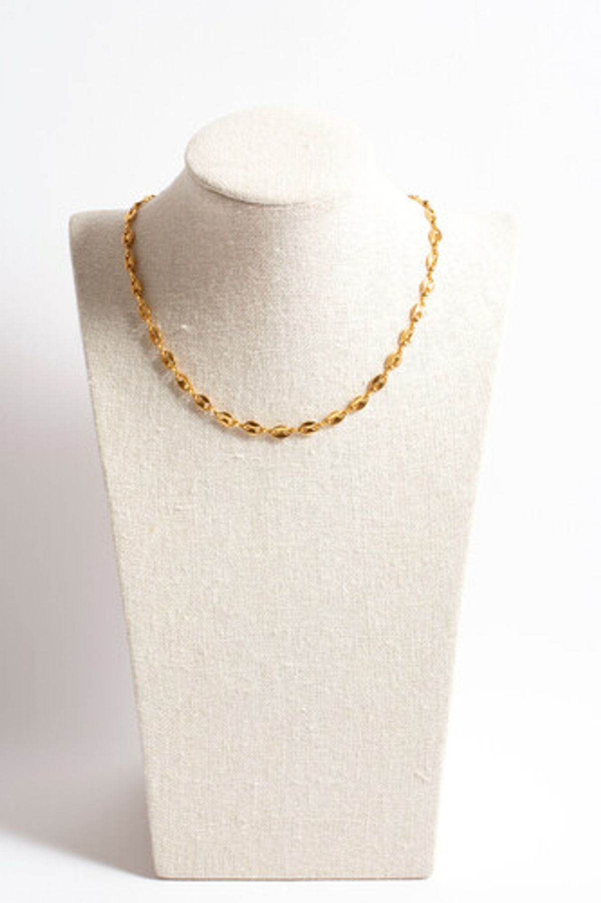 모드곤(MODGONE) 골드톤 빈체인 심플 목걸이  Gold-tone Bean Chains Simple necklace