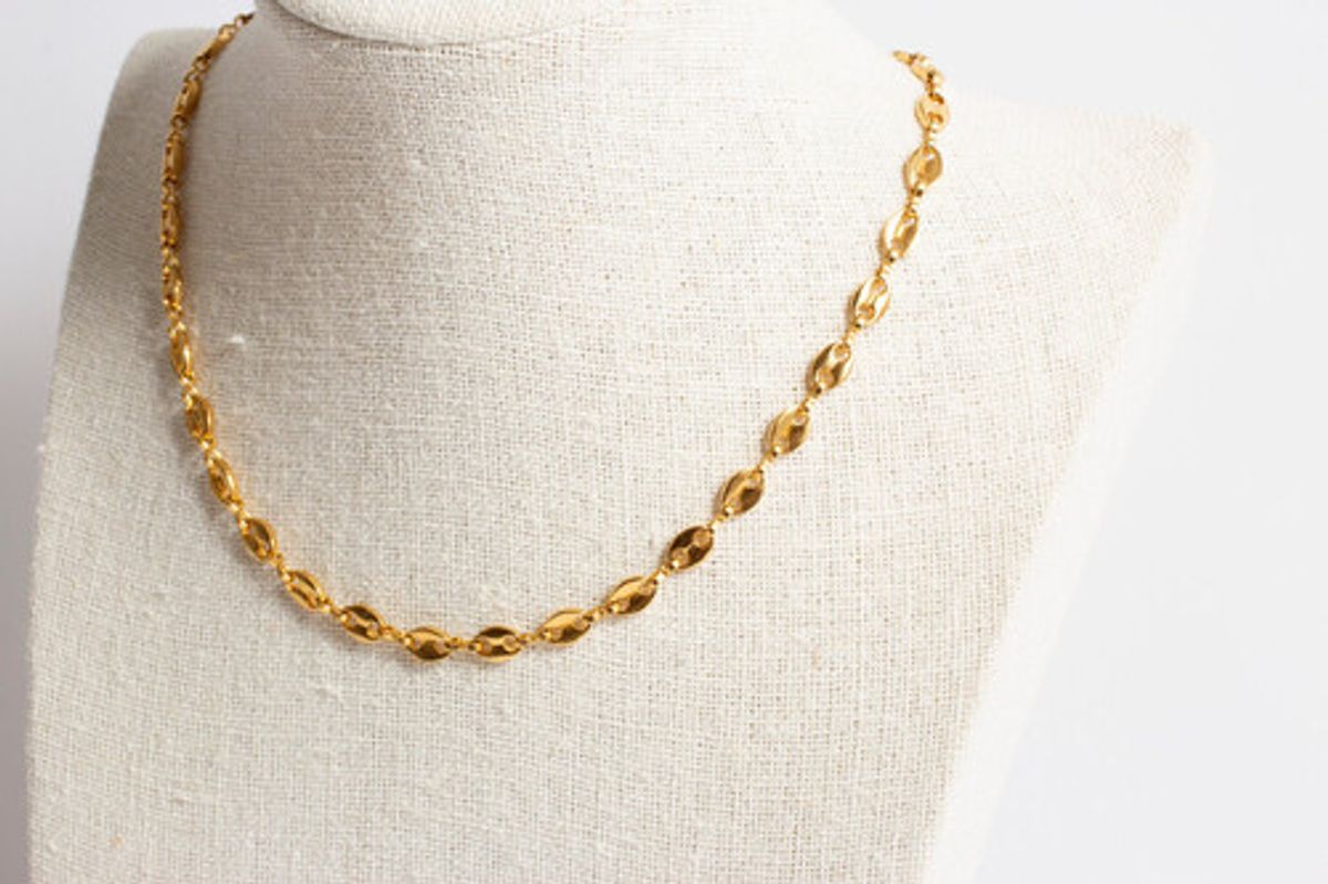 모드곤(MODGONE) 골드톤 빈체인 심플 목걸이  Gold-tone Bean Chains Simple necklace