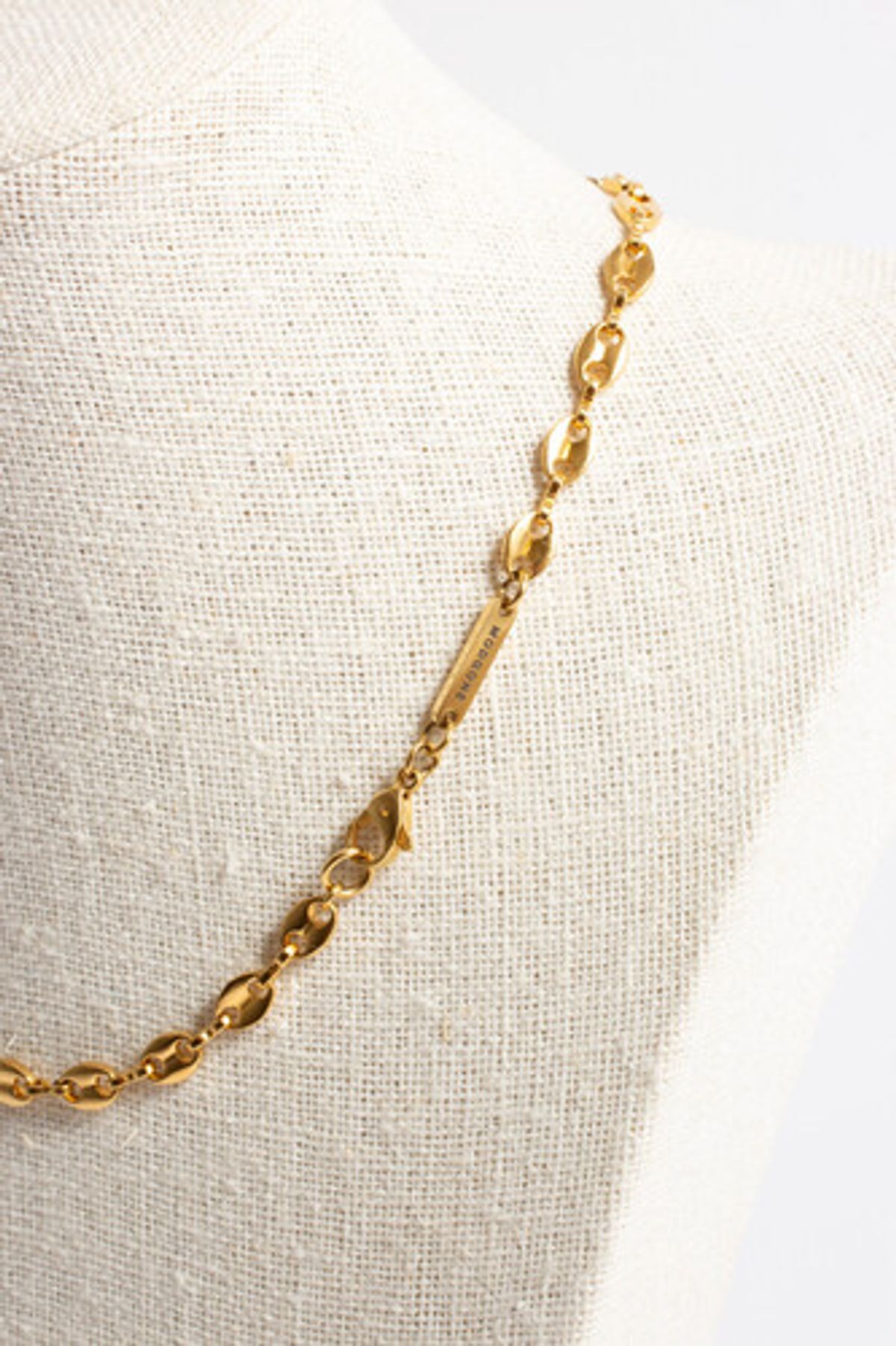 모드곤(MODGONE) 골드톤 빈체인 심플 목걸이  Gold-tone Bean Chains Simple necklace