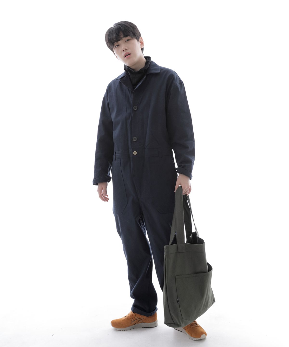 세인트크루(SAINTCREW) 펜타곤 포켓 빅사이즈 에코백 PP-108 카키