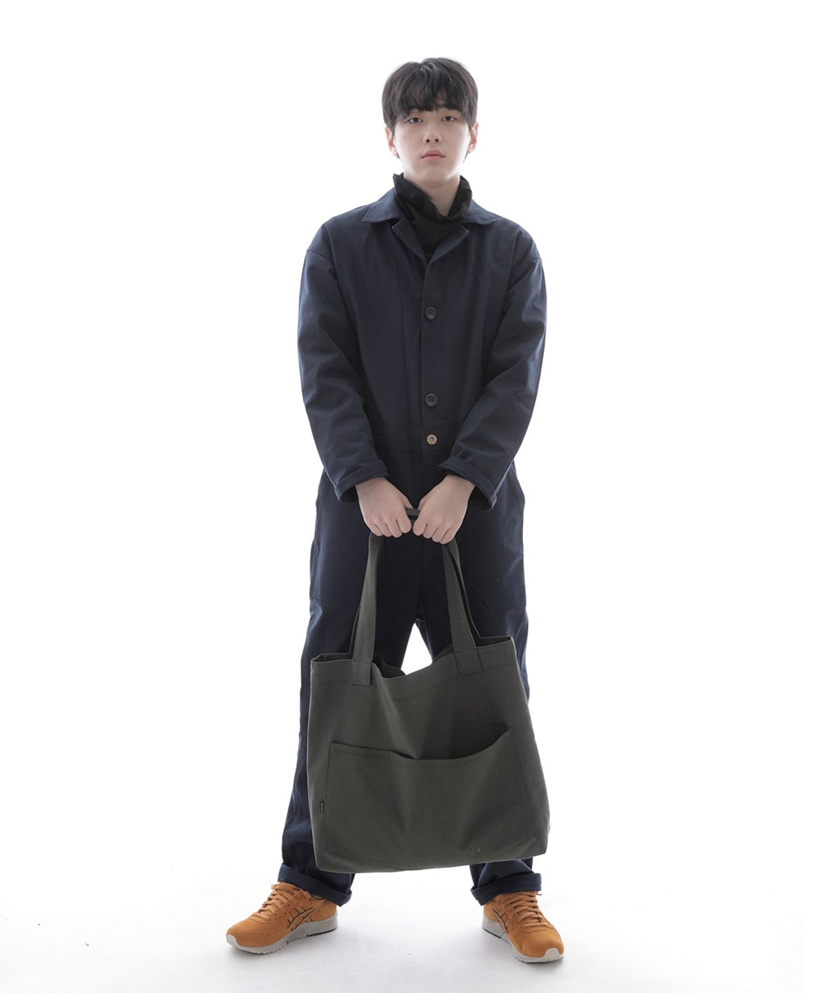 세인트크루(SAINTCREW) 펜타곤 포켓 빅사이즈 에코백 PP-108 카키