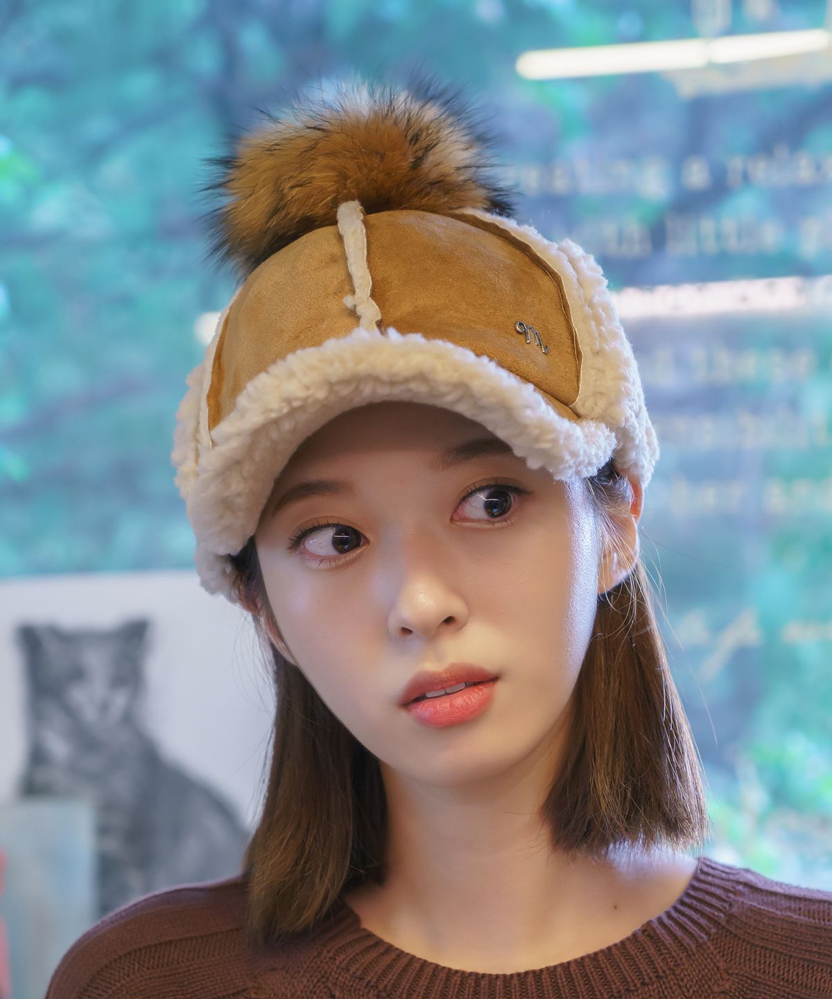 소다몬(SODAMON) 미민 로엔 이어머프 캡모자 2clors