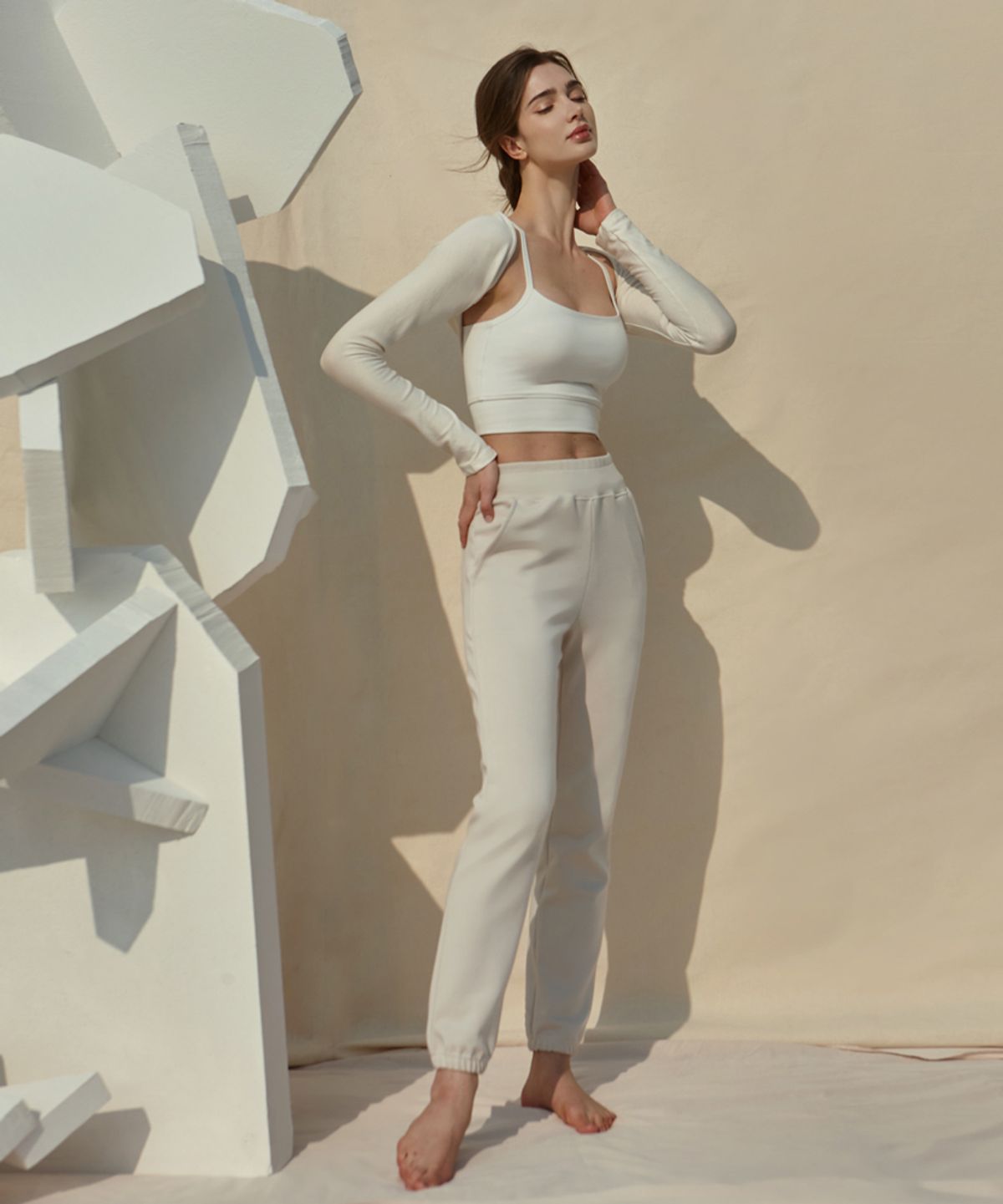 데비웨어(DEVIWEAR) 에티튜드 스웨트 팬츠 DEVI-B0033-오트밀