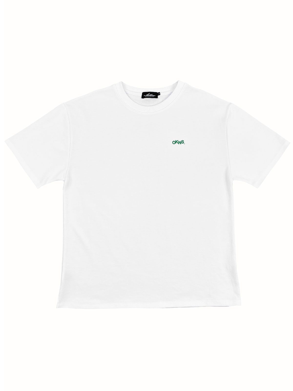 오켄스 서울(OKENS SEOUL) [Season 00 Drop no.02] 그린 로고 티셔츠 화이트(2021)