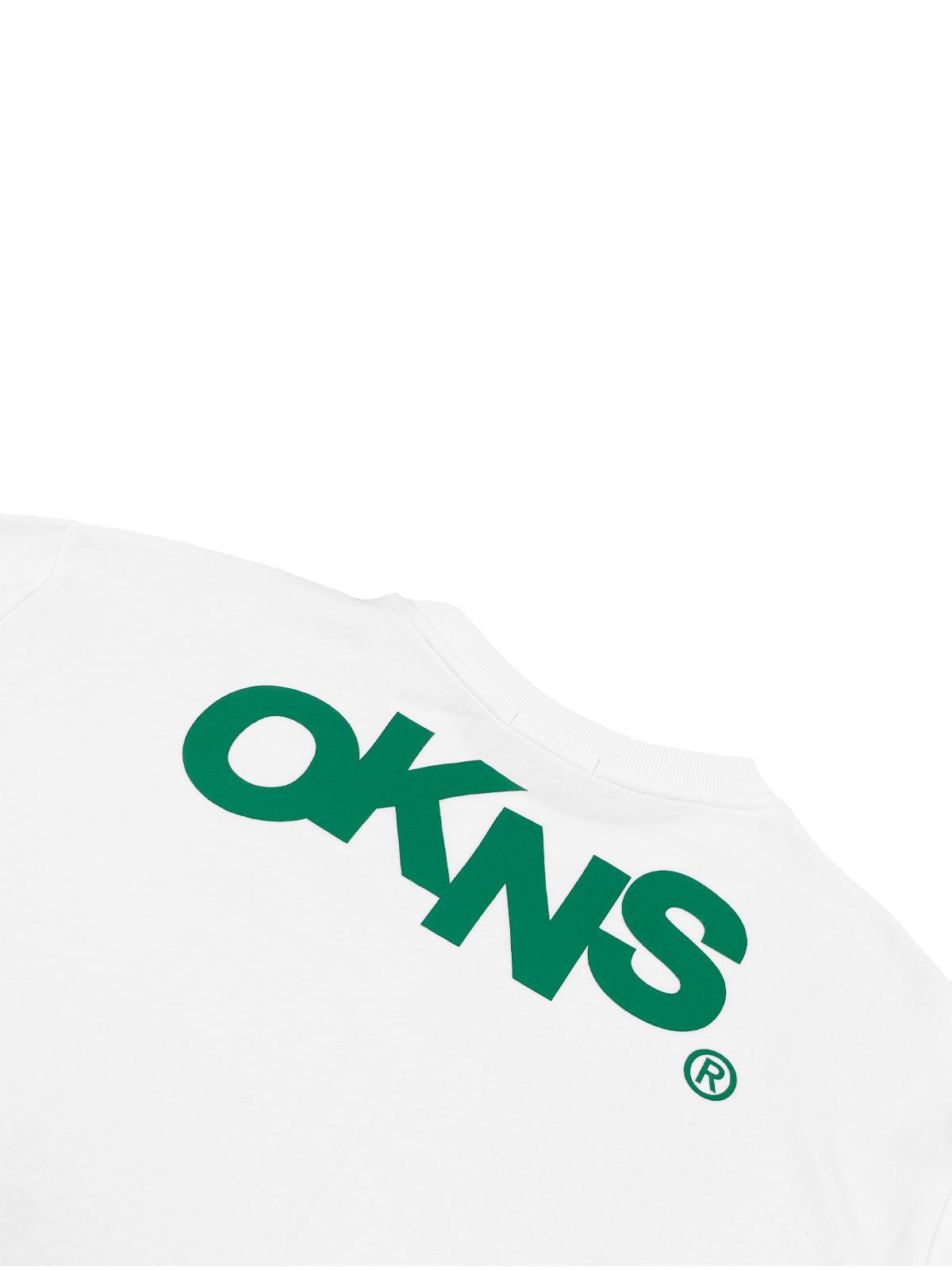 오켄스 서울(OKENS SEOUL) [Season 00 Drop no.02] 그린 로고 티셔츠 화이트(2021)