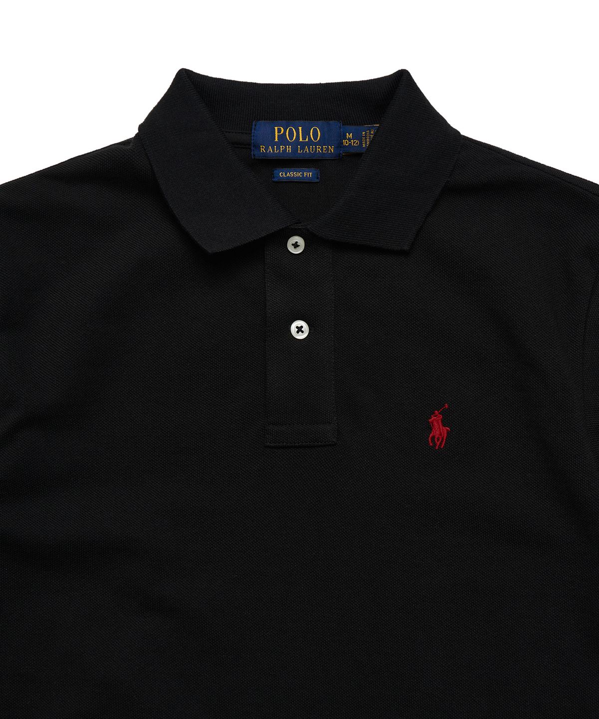 폴로 랄프 로렌 칠드런(POLO RALPH LAUREN CHILDREN) 남아 8-18세 코튼 메시 폴로 셔츠 - 블랙