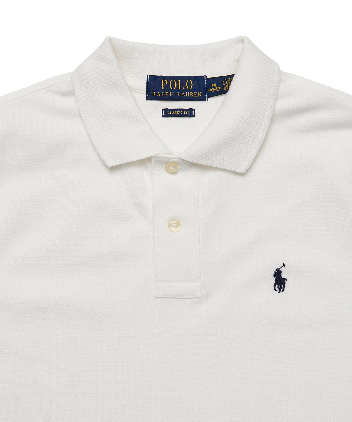 폴로 랄프 로렌 칠드런(POLO RALPH LAUREN CHILDREN) 남아 8-18세 코튼 메시 폴로 셔츠 - 화이트