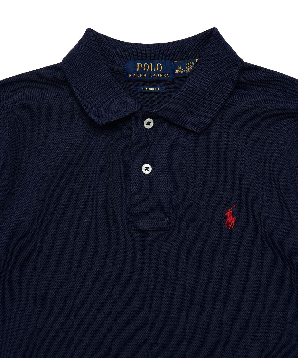 폴로 랄프 로렌 칠드런(POLO RALPH LAUREN CHILDREN) 남아 8-18세 코튼 메시 폴로 셔츠 - 네이비
