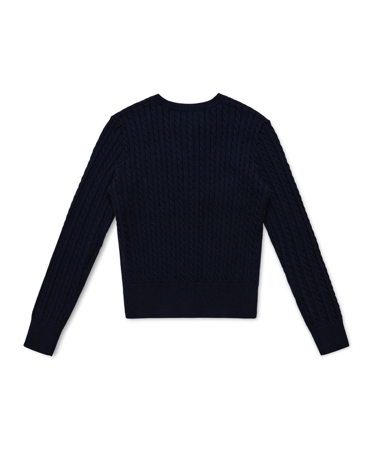 폴로 랄프 로렌 칠드런(POLO RALPH LAUREN CHILDREN) 여아 7-16세 미니케이블 코튼 카디건 - 네이비