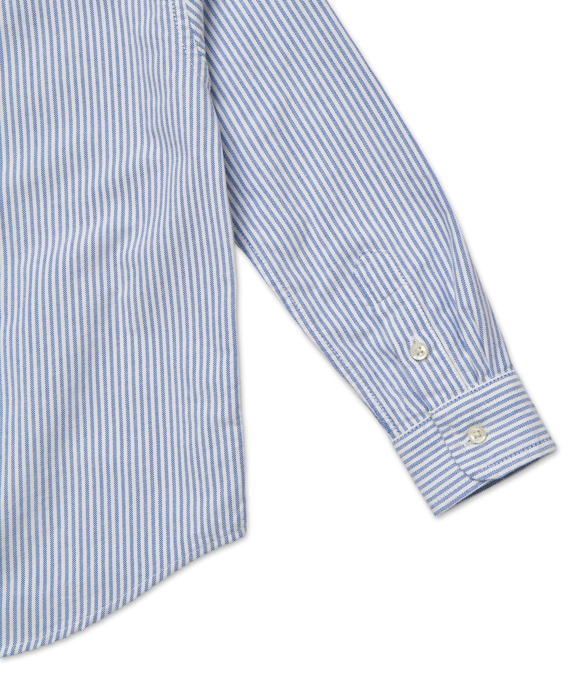 폴로 랄프 로렌 칠드런(POLO RALPH LAUREN CHILDREN) 남아 4세~7세 스트라이프 코튼 옥스포드 셔츠 - 블루