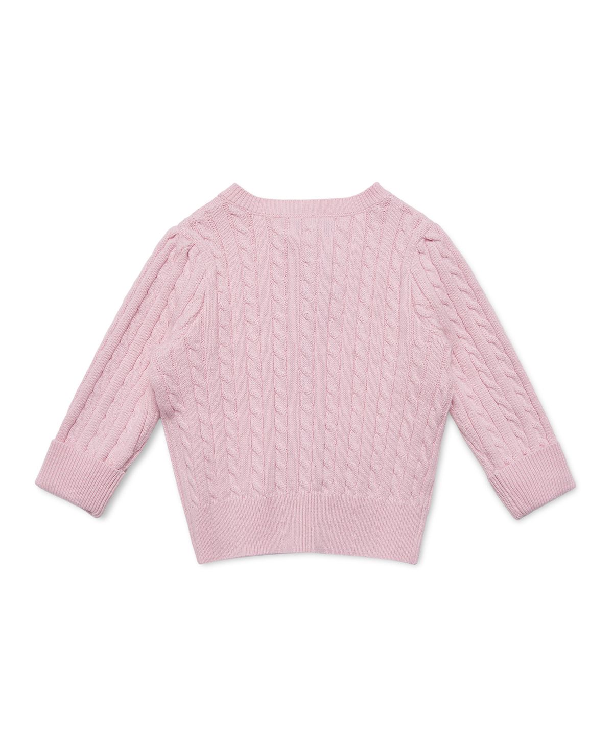 폴로 랄프 로렌 칠드런(POLO RALPH LAUREN CHILDREN) 베이비 여아 케이블니트 코튼 카디건 - 핑크