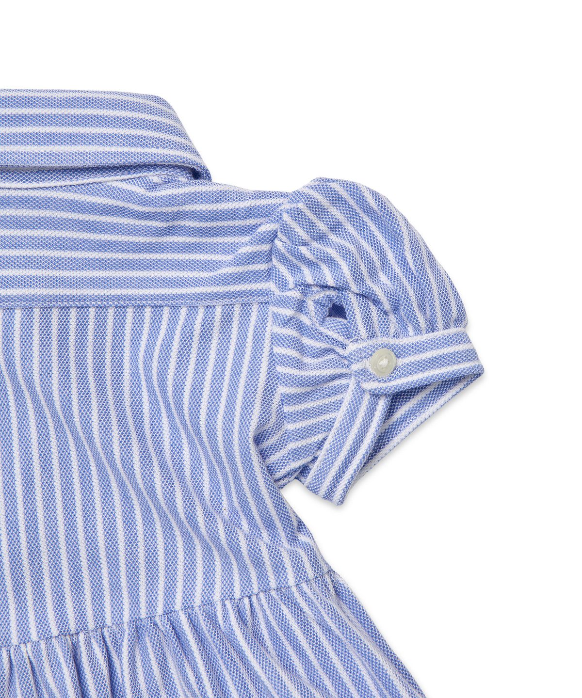 폴로 랄프 로렌 칠드런(POLO RALPH LAUREN CHILDREN) 베이비 여아 스트라이프 니트 옥스포드 폴로 드레스 - 블루