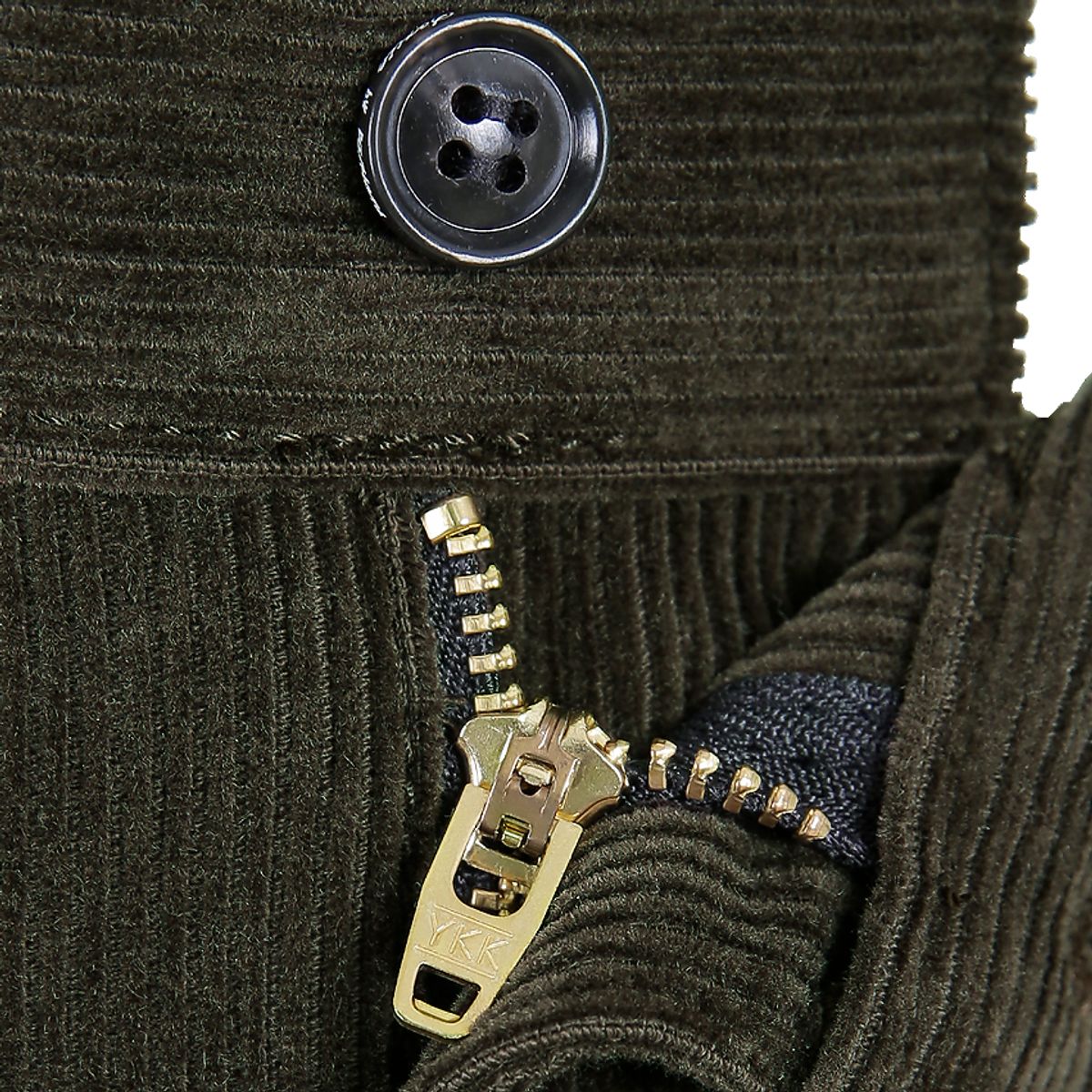 솔티(SORTIE) Two Pleats Corduroy Trousers (Khaki)