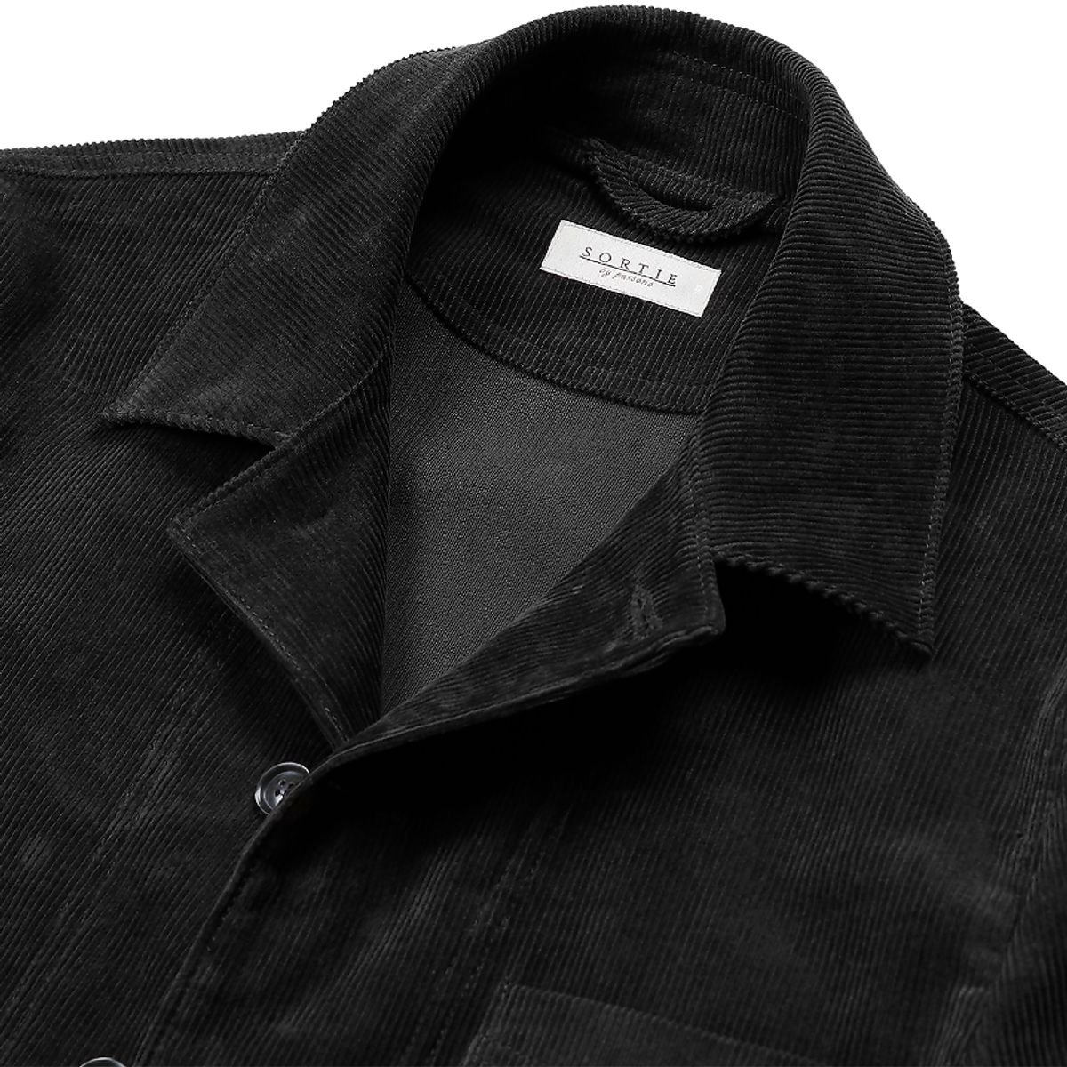 솔티(SORTIE) Corduroy French Work Jacket (Black)