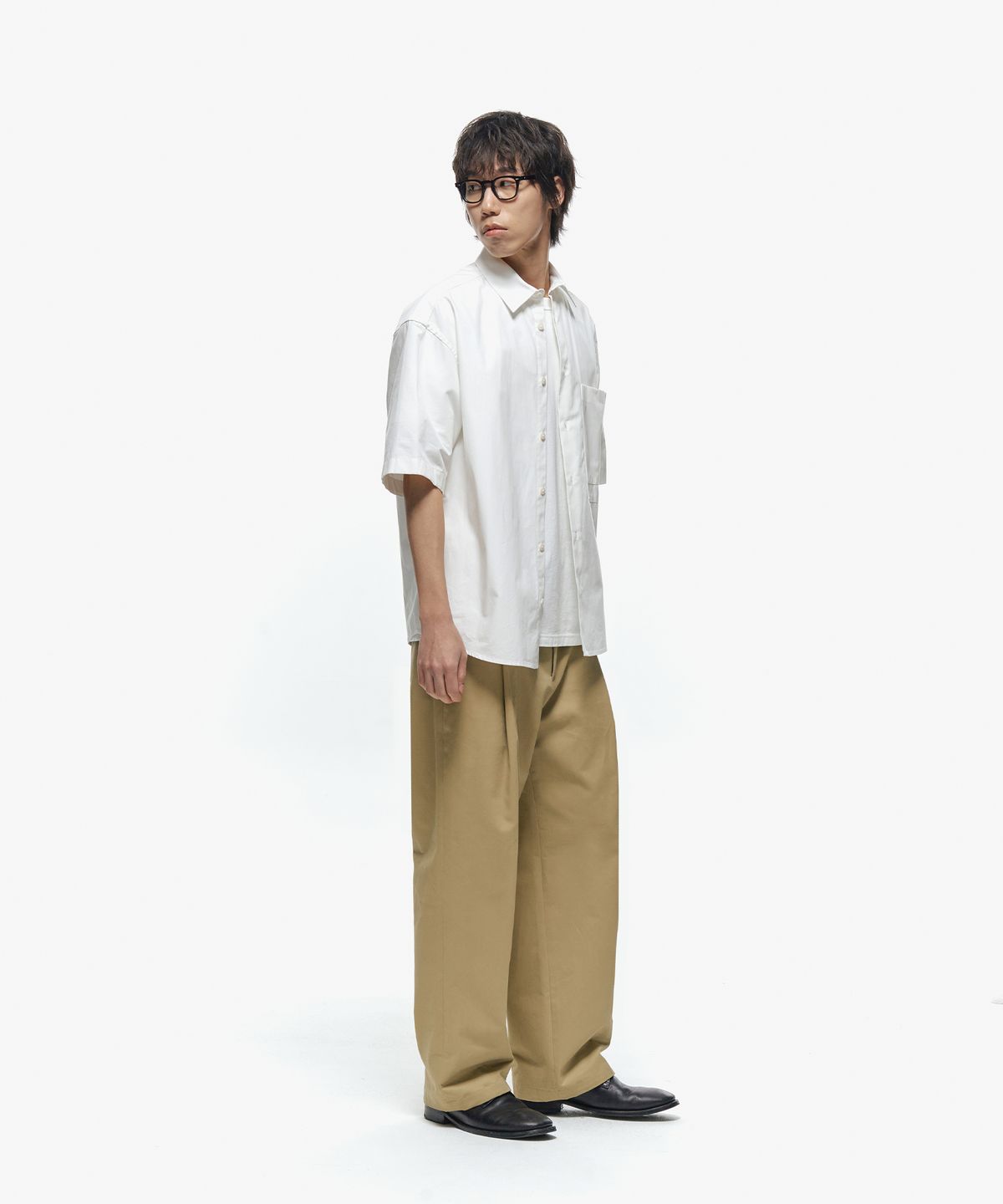 비얼디드키드(BEARDED KID) 코튼 실루엣 팬츠 베이지