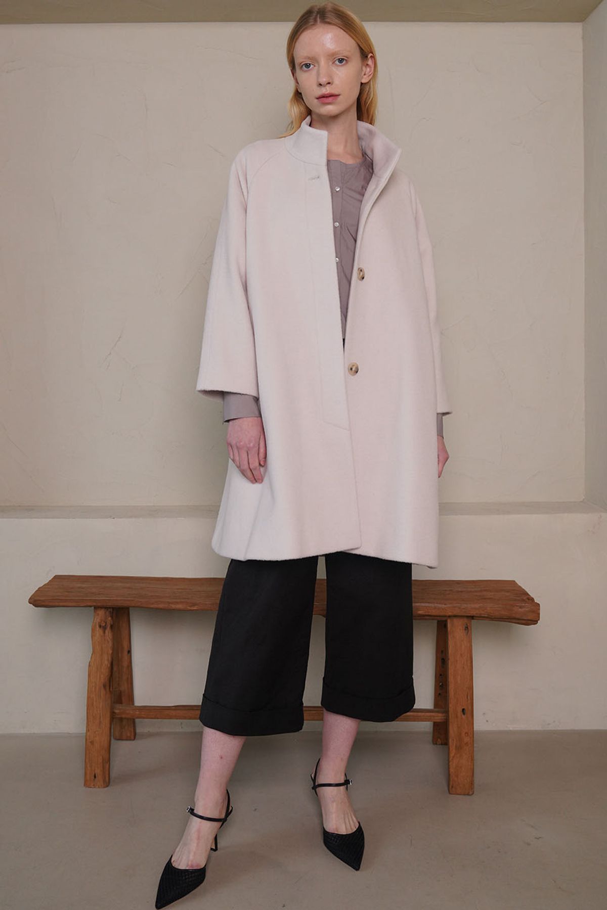 레터스(LETTUCE) Knock coat (ivory)