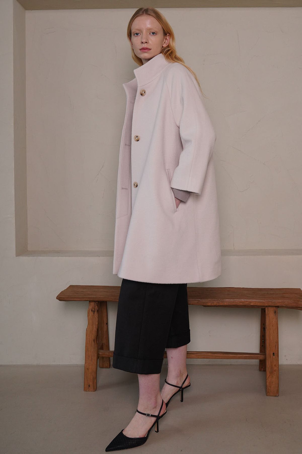레터스(LETTUCE) Knock coat (ivory)