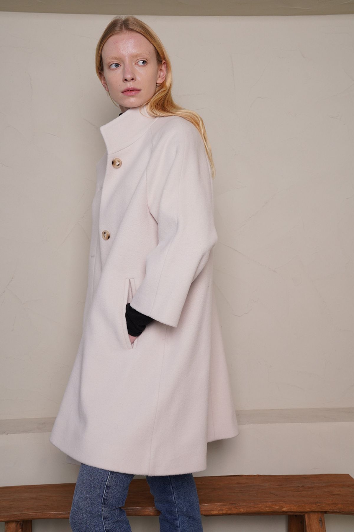 레터스(LETTUCE) Knock coat (ivory)