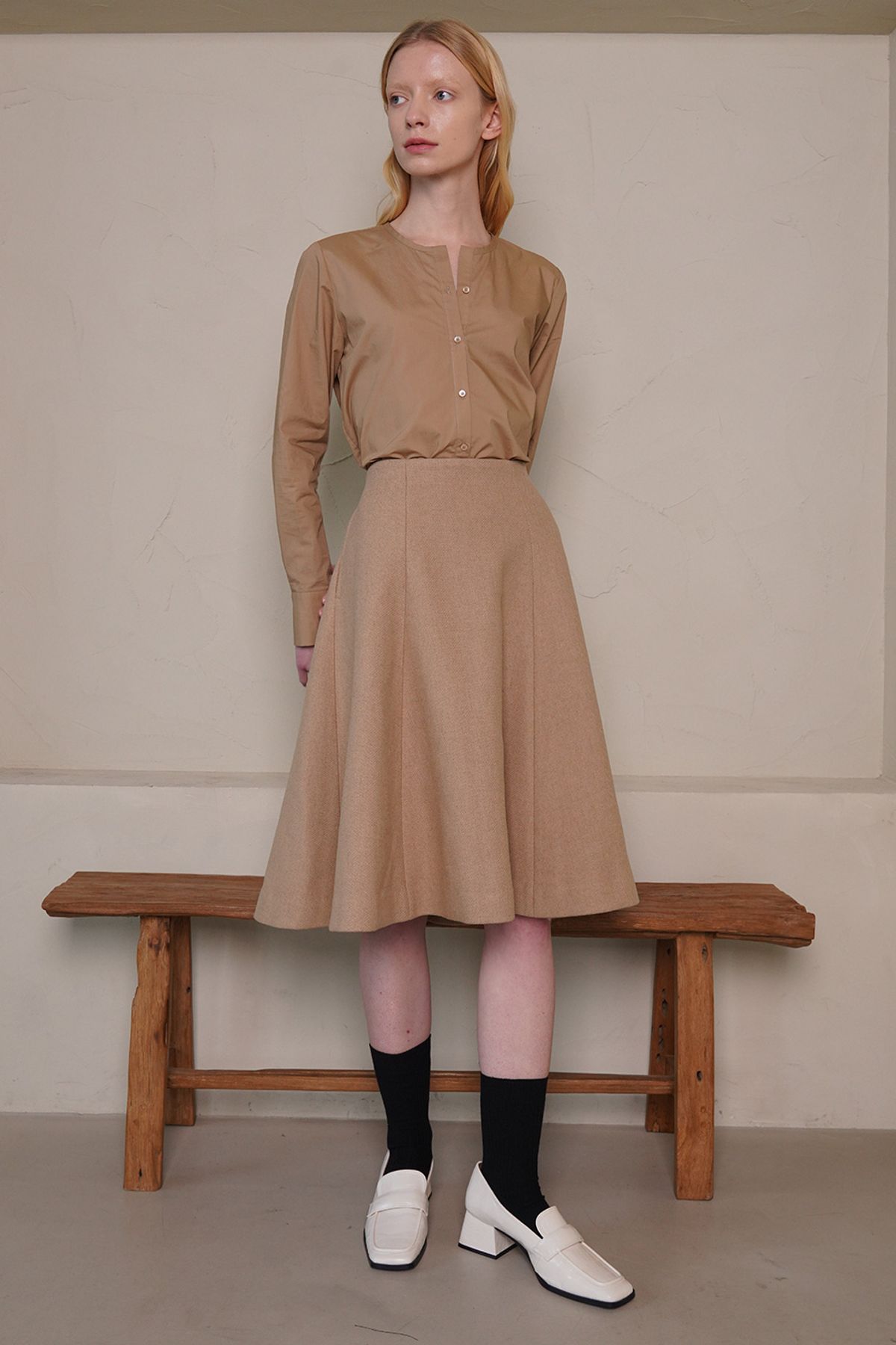 레터스(LETTUCE) Regent wool skirt