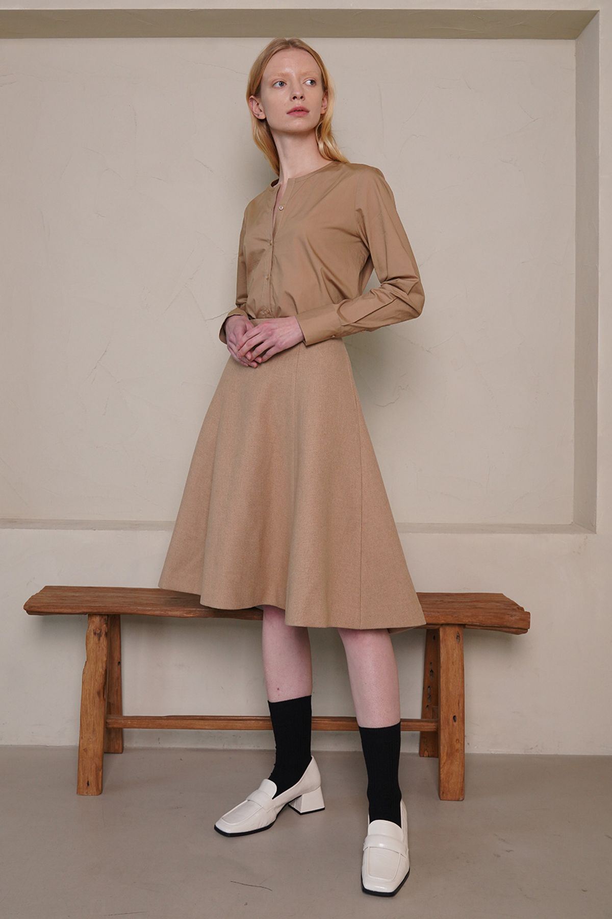 레터스(LETTUCE) Regent wool skirt