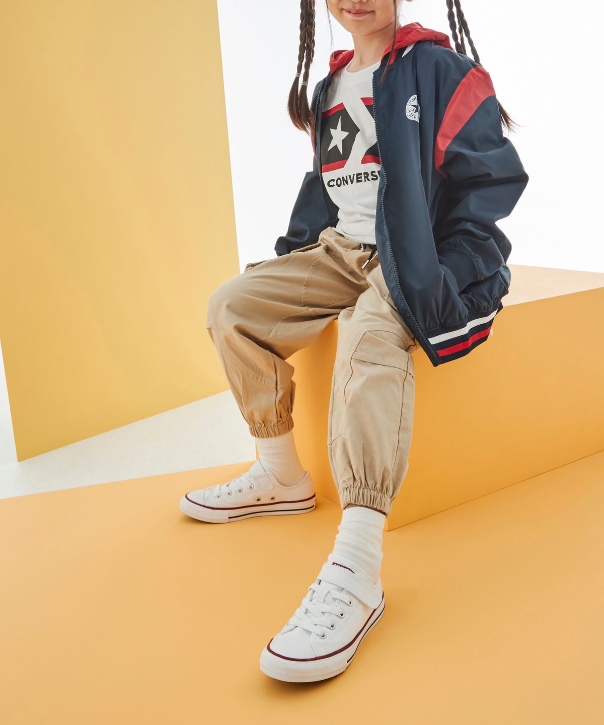 컨버스(CONVERSE) 척테일러 올스타 1V 파운데이션 키즈 화이트 372882C