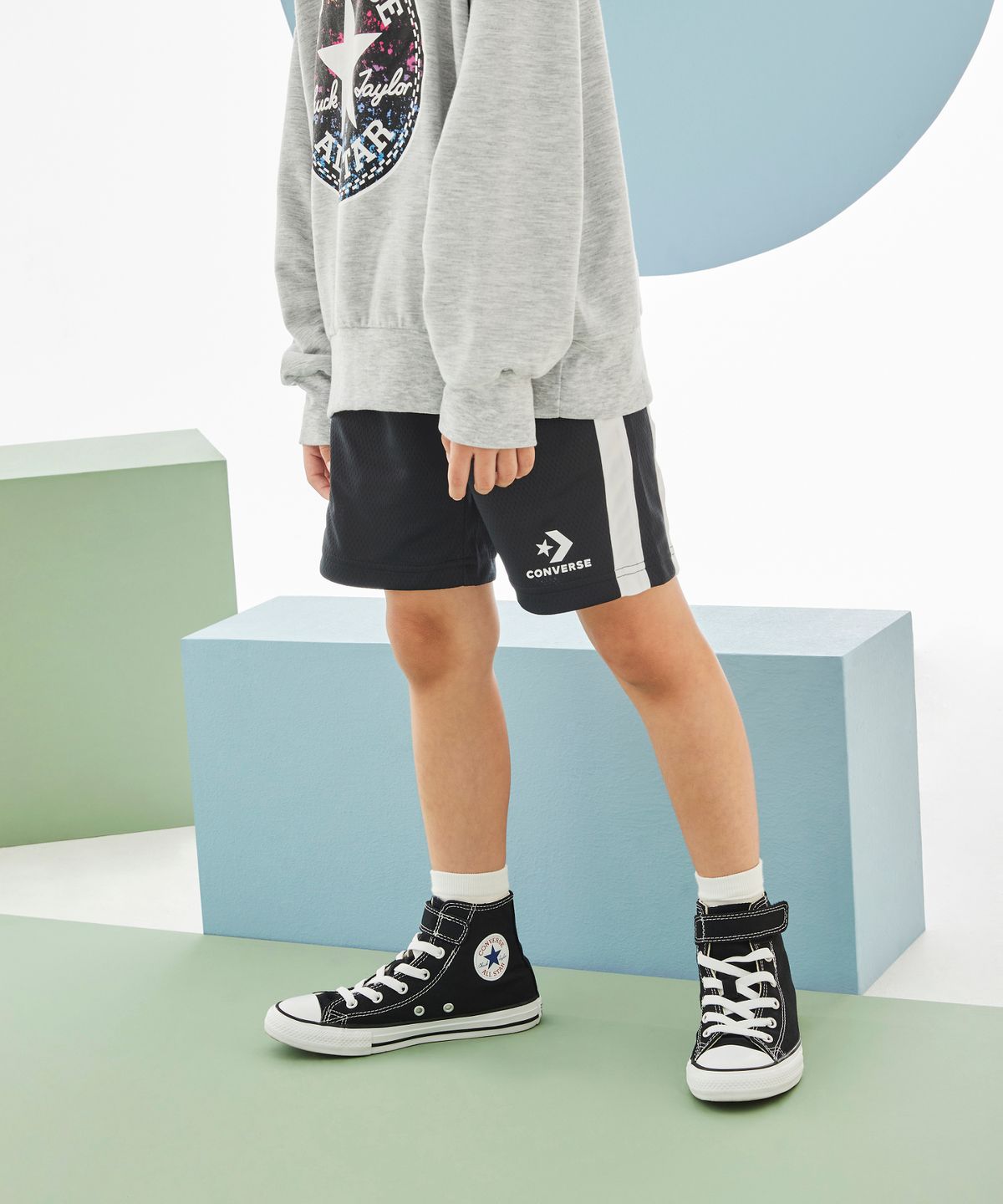 컨버스(CONVERSE) 척테일러 올스타 1V 파운데이션 키즈 블랙 372883C