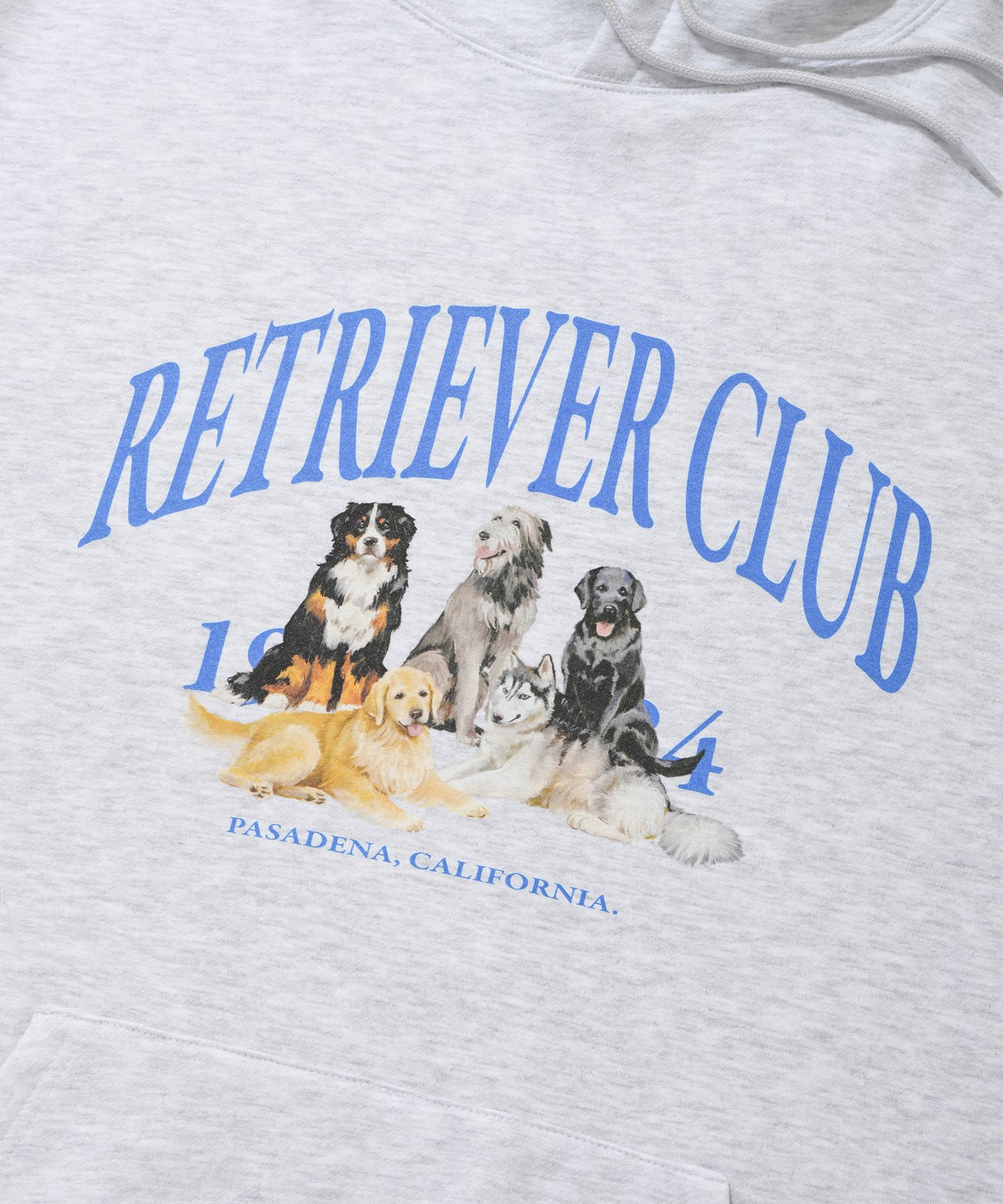 MUSINSA | RETRIEVER CLUB RETRIEVER FRIENDS HOODIE [MELANGE GRAY]
