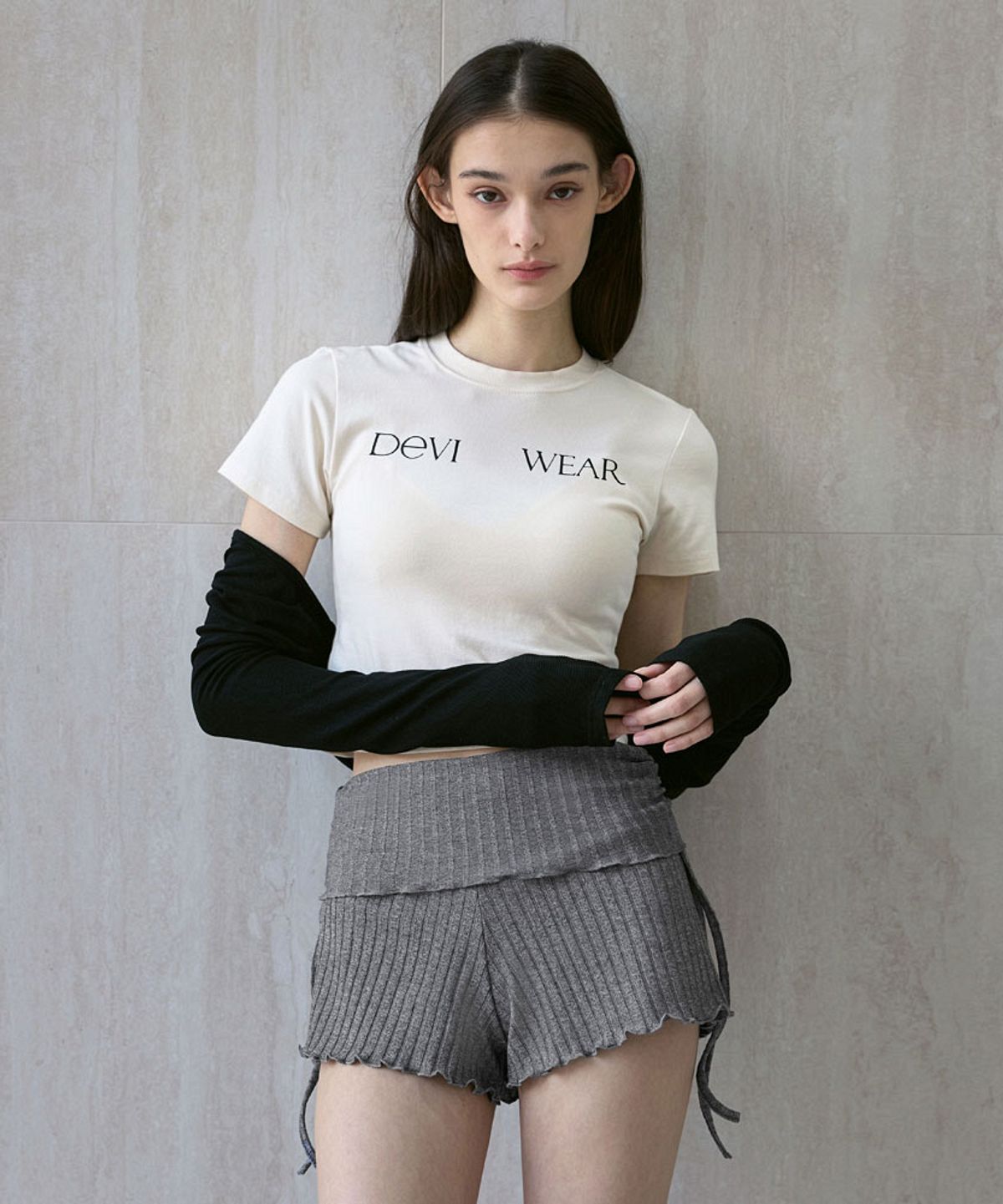데비웨어(DEVIWEAR) 여성 요가복 DEVI-T0064-블랙 필라테스 유닛 슬릿 볼레로