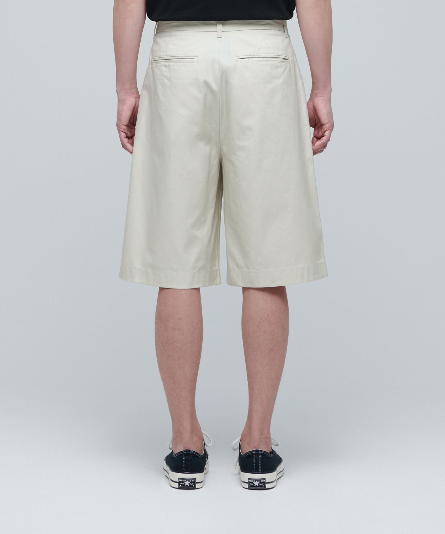 MUSINSA | MUSINSA STANDARD COTTON WIDE BERMUDA SHORTS [CREAM]