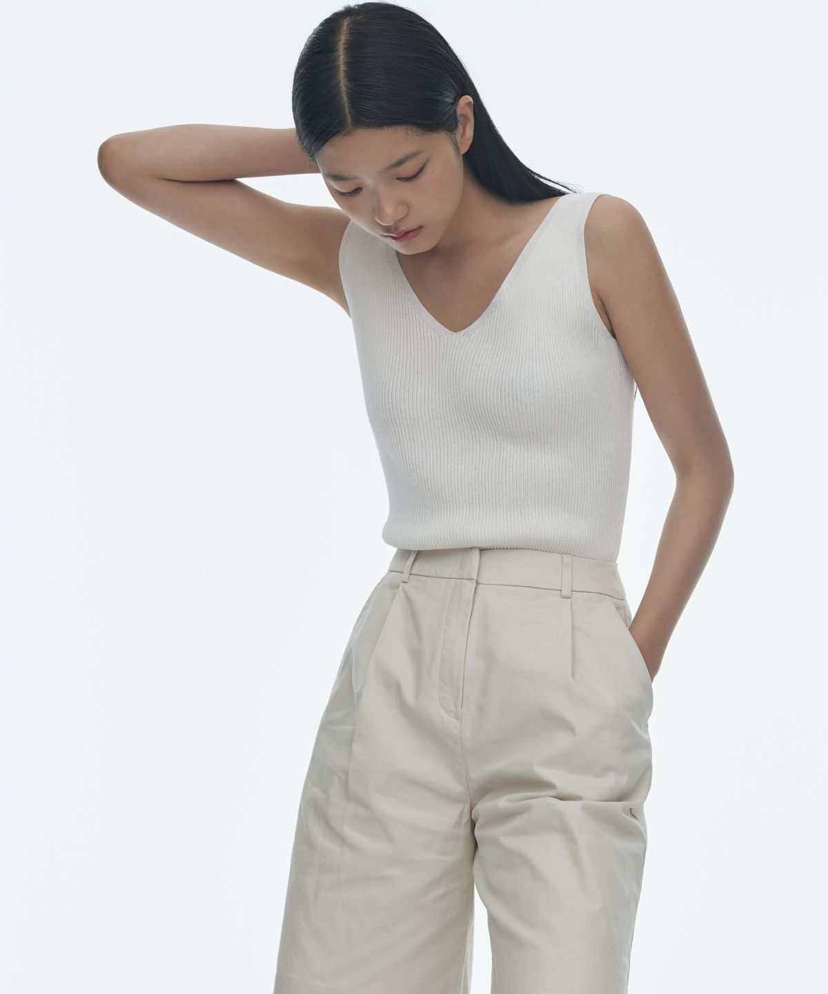 무신사 스탠다드 우먼(MUSINSA STANDARD WOMAN) 우먼즈 코튼 와이드 버뮤다 쇼츠 [크림]
