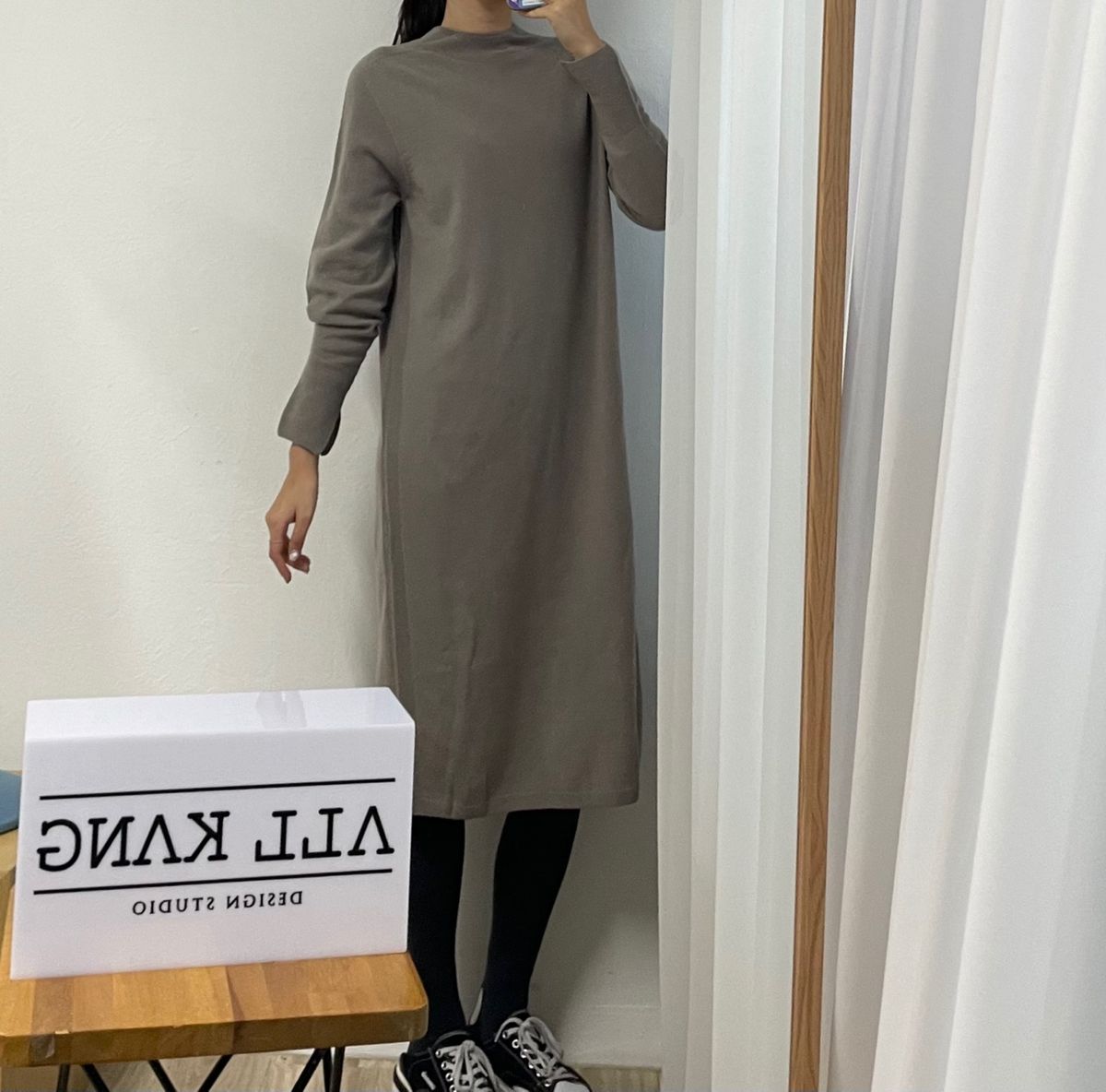 올강 디자인 스튜디오(ALL KANG DESIGN STUDIO) 홀가먼트 블루종  롱 원피스
