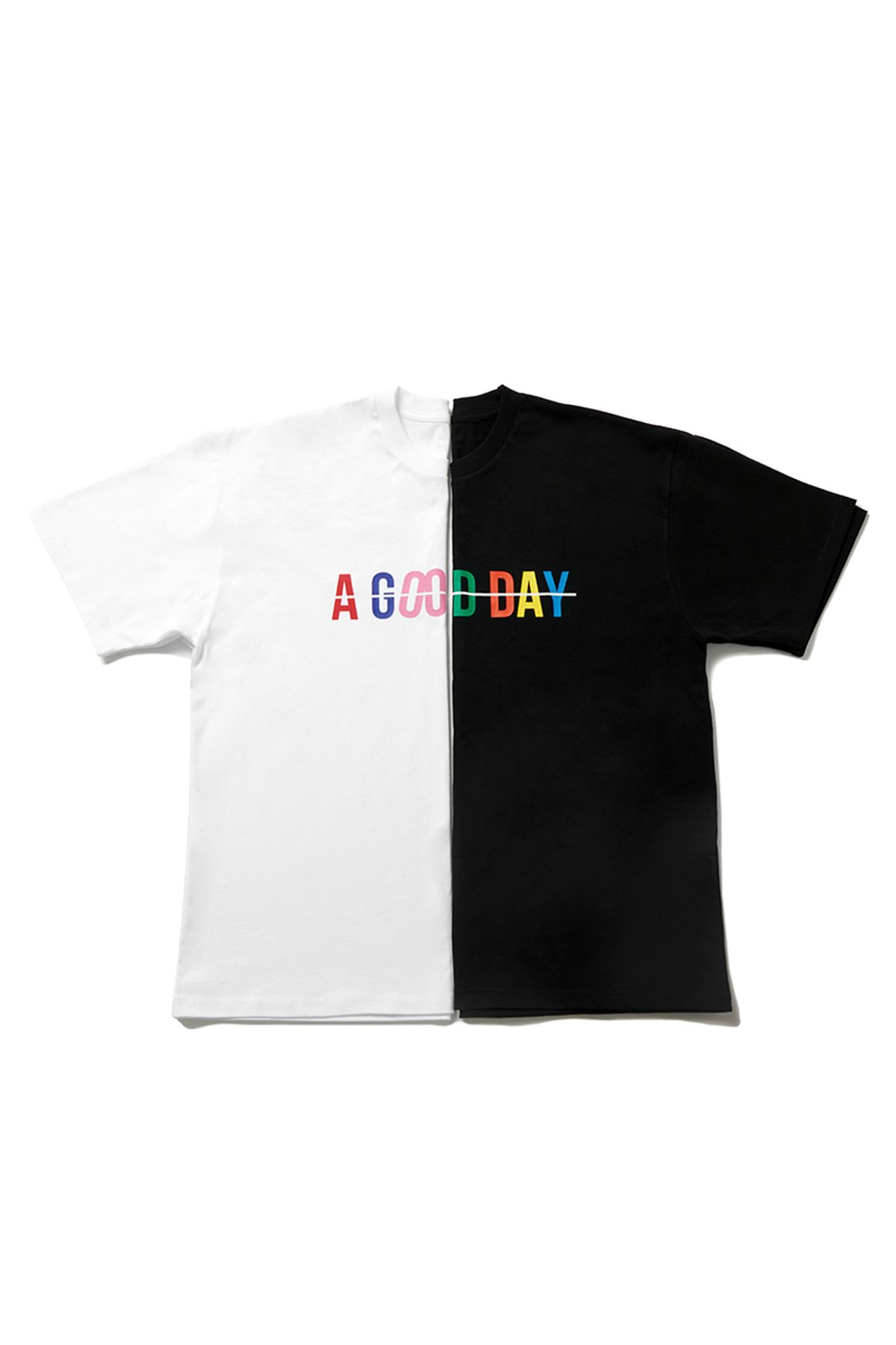 어굿데이(AGOODDAY) AGD RAINBOW 로고 티셔츠 (2COLOR)