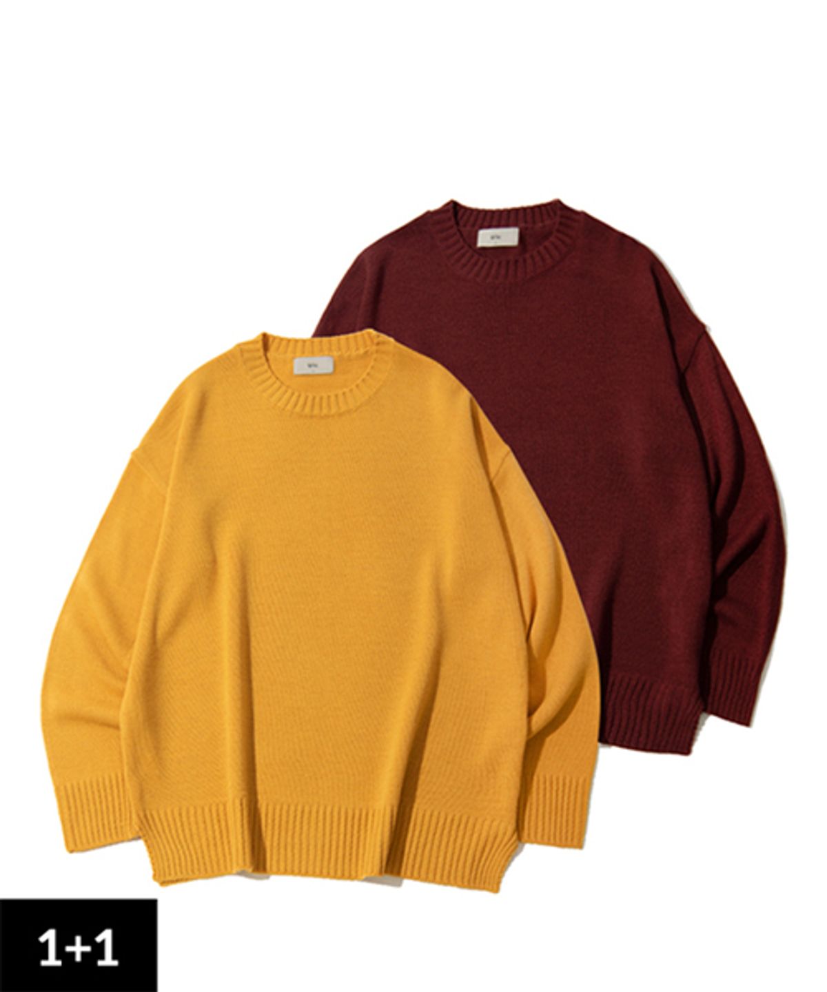 유앤엘씨(UNLC) [1+1] Soft overfit Round Knit [9color]
