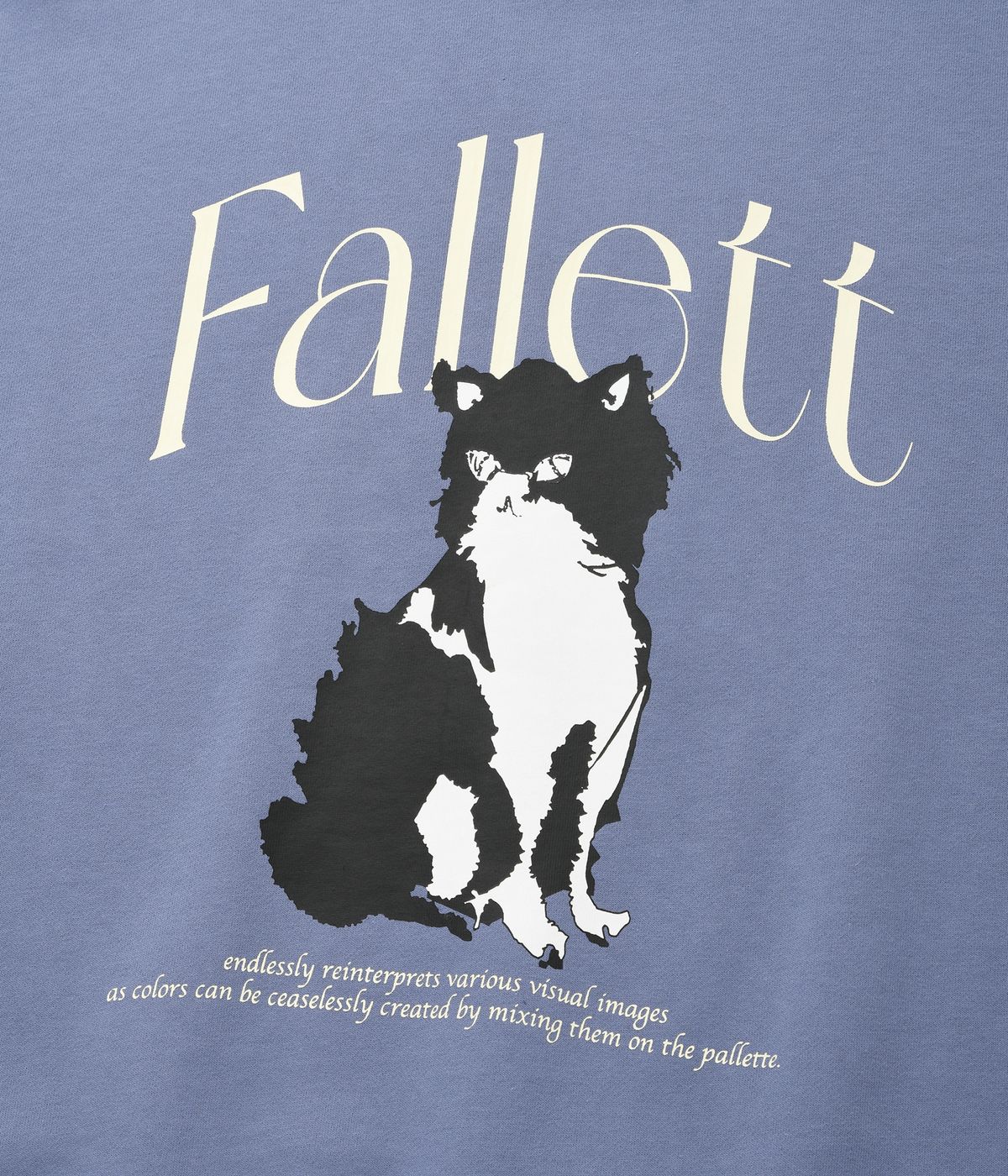 팔렛(FALLETT) 드로잉 네로 맨투맨 아이리스 블루