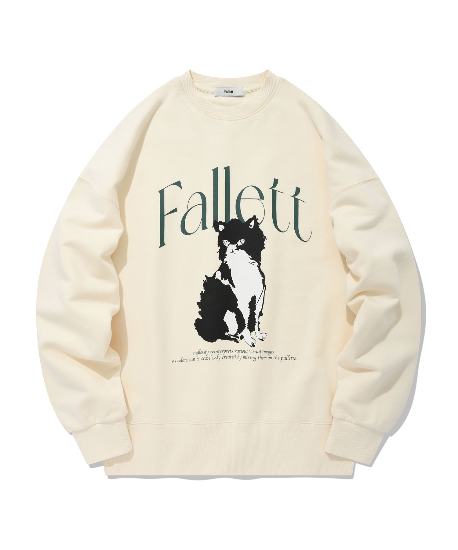 MUSINSA公式 | FALLETT Drawing Nero Sweatshirt Ivory