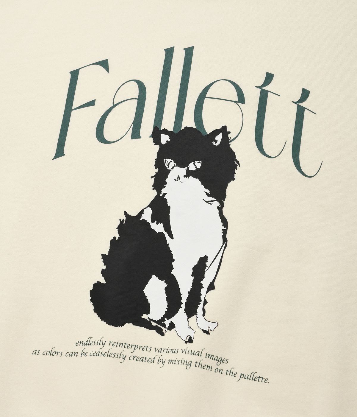 팔렛(FALLETT) 드로잉 네로 맨투맨 아이보리