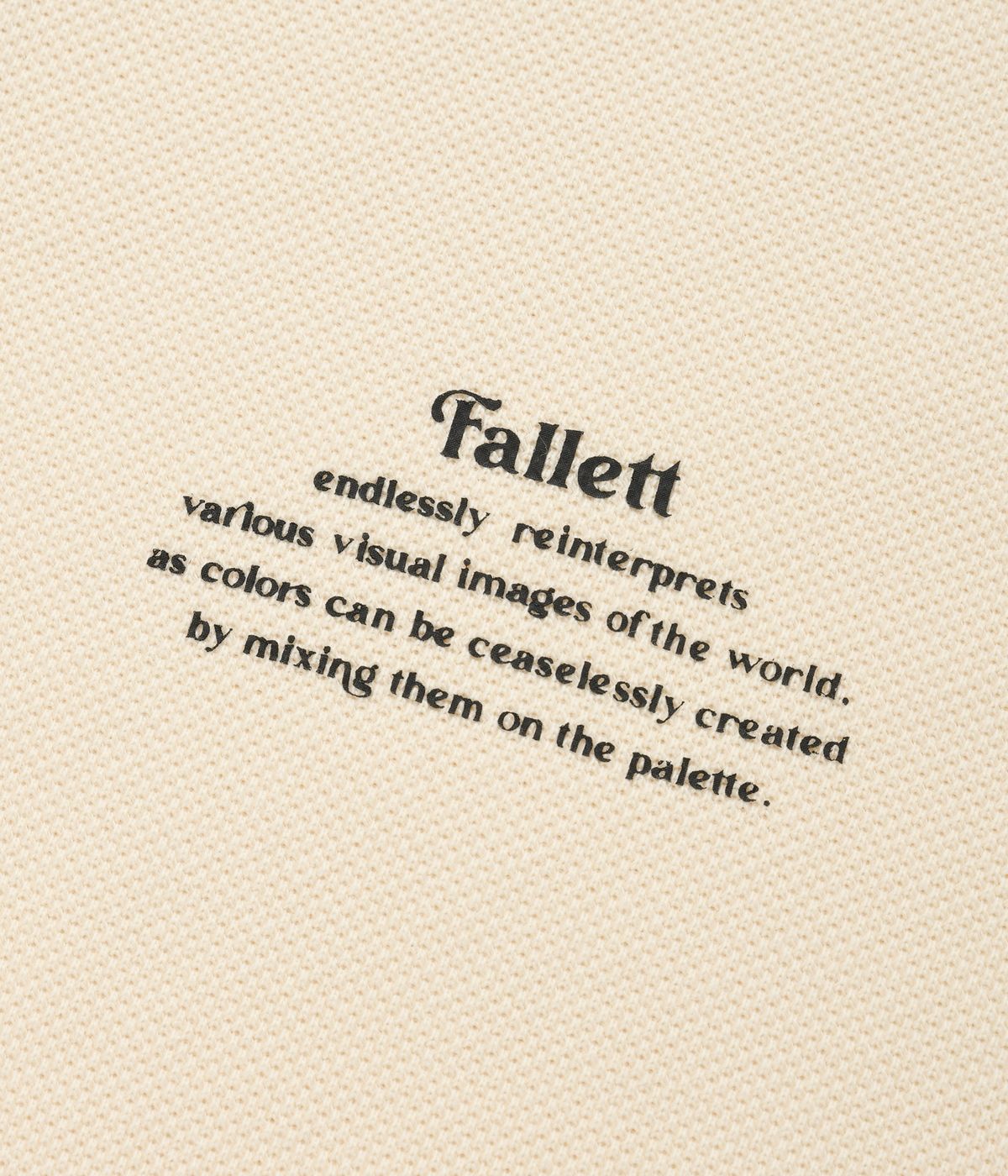 팔렛(FALLETT) 와플 스토리로고 후드집업 아이보리