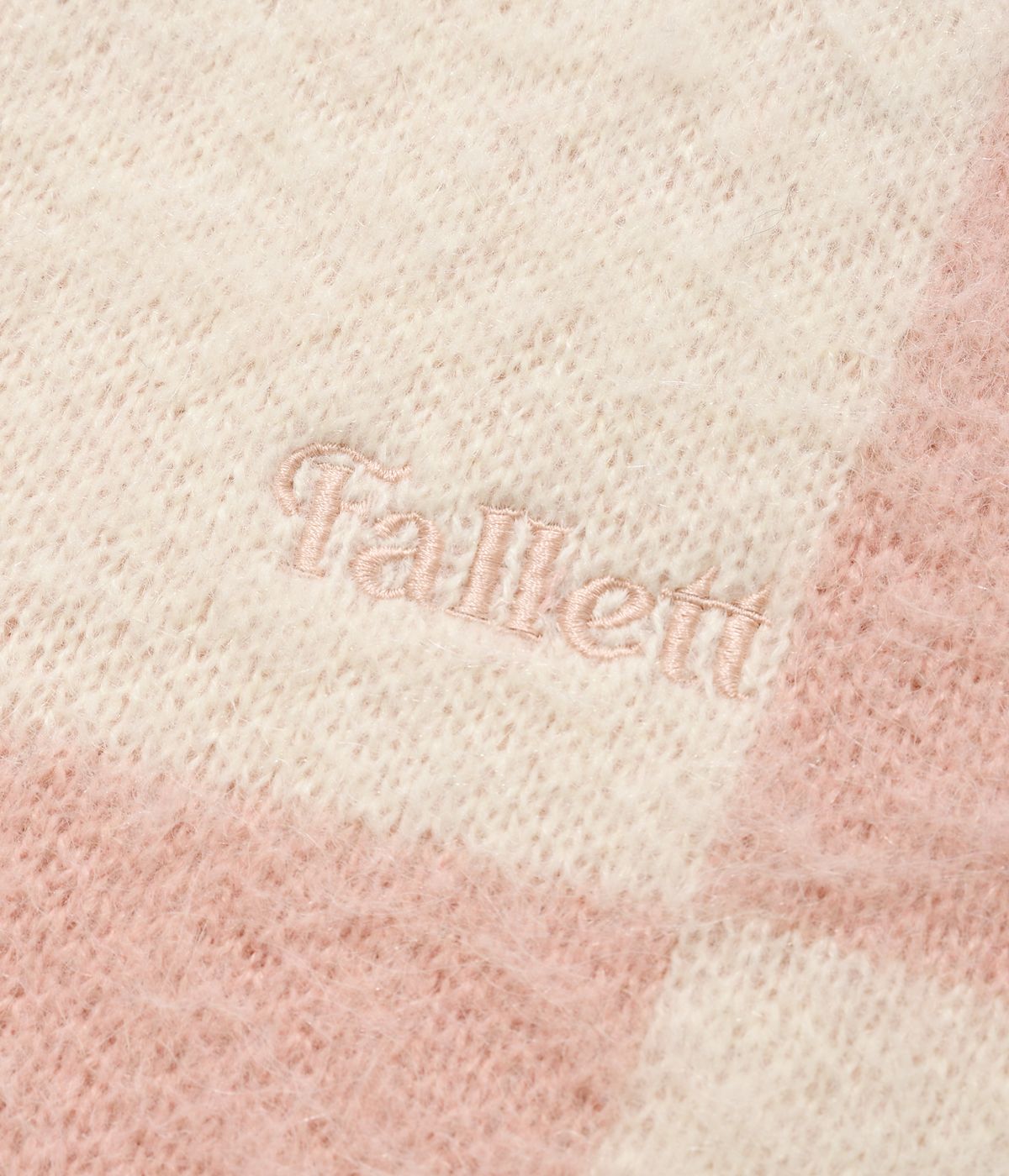 팔렛(FALLETT) 체커보드 니트 가디건 핑크