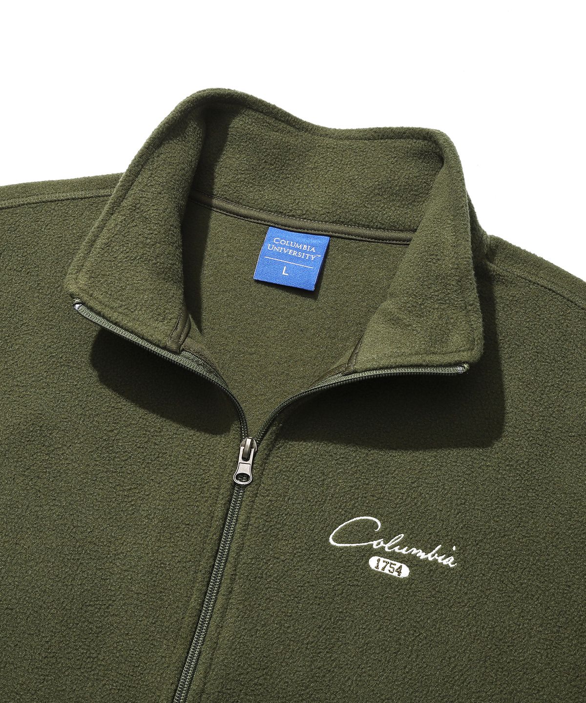 컬럼비아 유니버시티(COLUMBIA UNIVERSITY) CU OLDSCHOOL LOGO LIGHT FLEECE ZIP-UP JACKET 카키