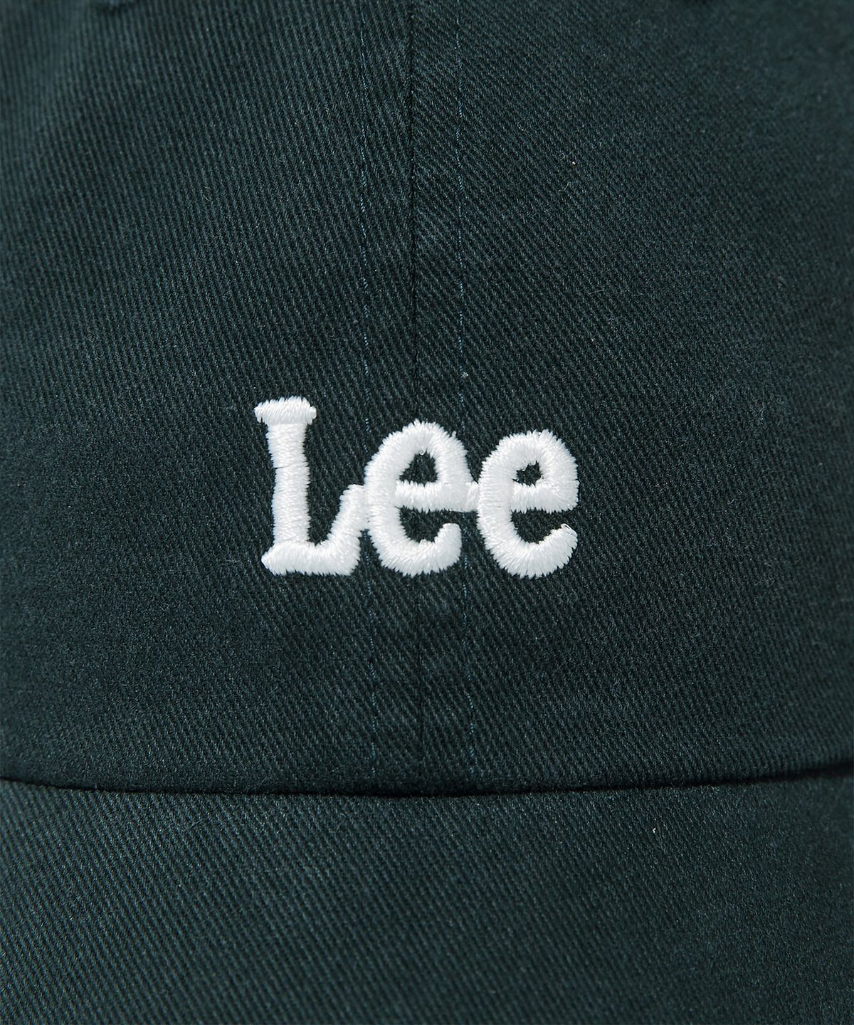 리(LEE) 스몰 트위치로고 코튼 커브 볼캡 다크 파인