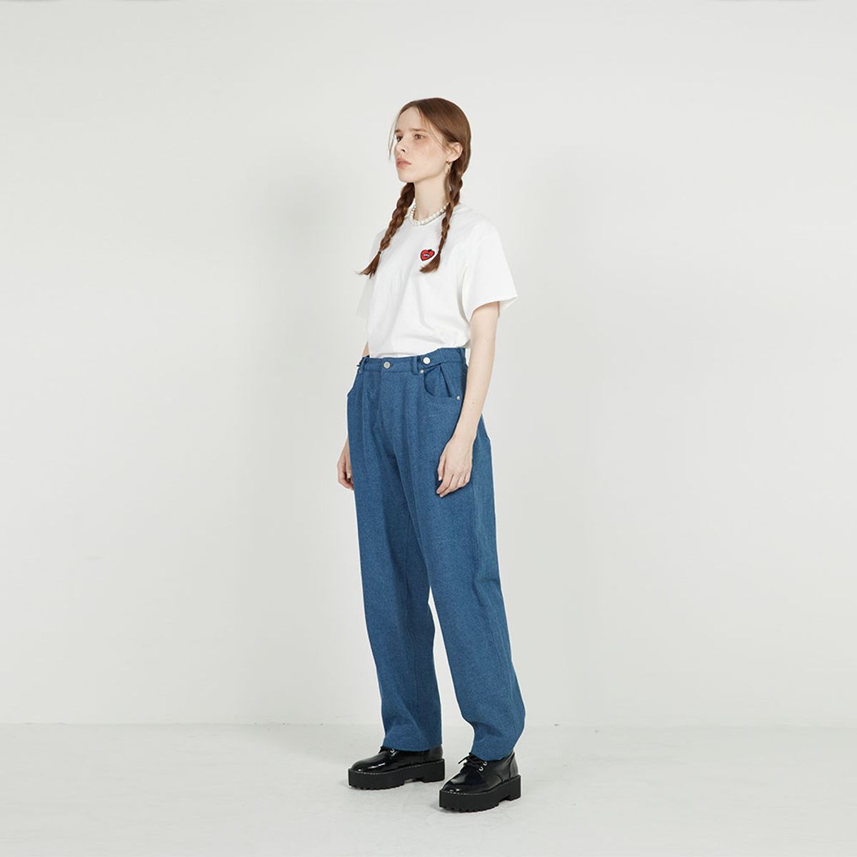 에프엠9102(FM91.02) 3 BUTTONS CLUB PANTS_blue